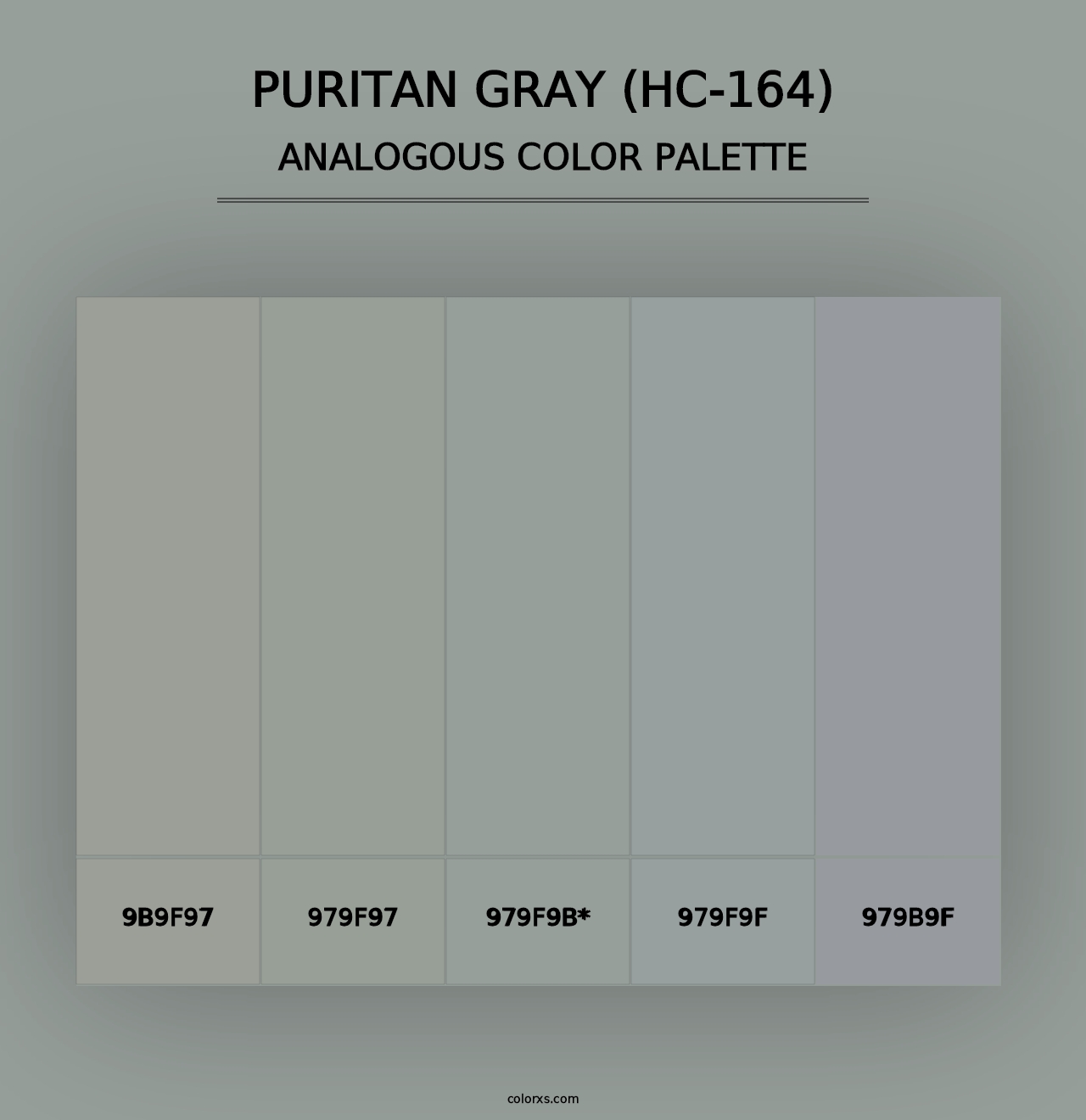 Puritan Gray (HC-164) - Analogous Color Palette