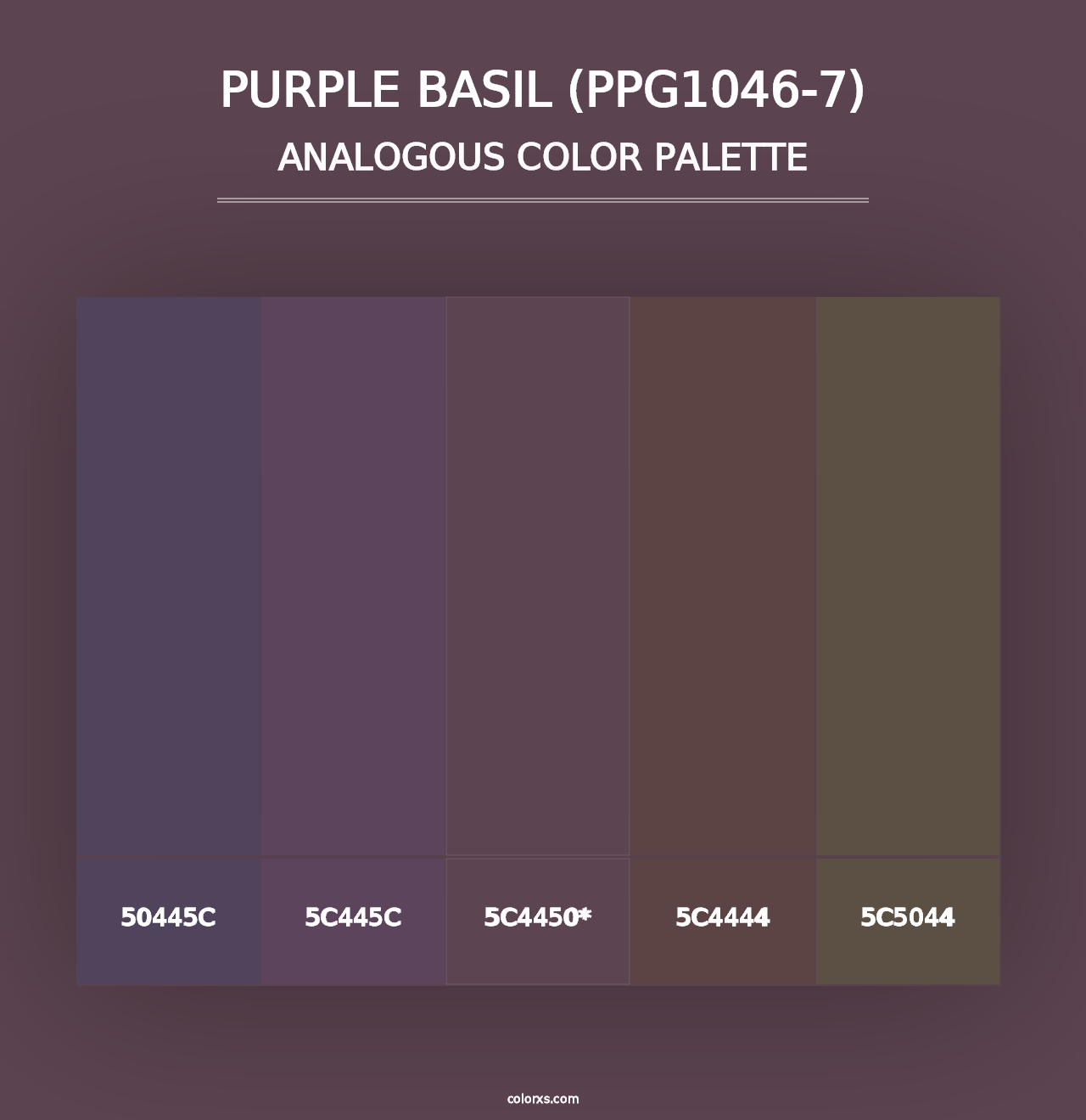 Purple Basil (PPG1046-7) - Analogous Color Palette