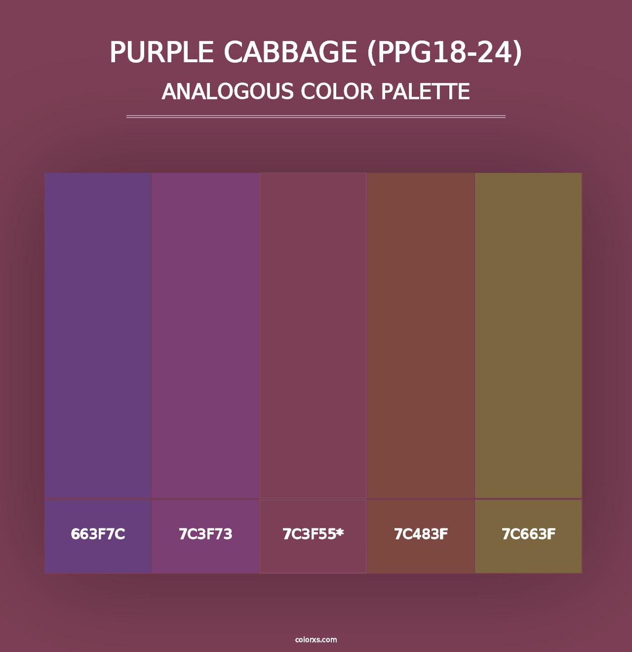 Purple Cabbage (PPG18-24) - Analogous Color Palette