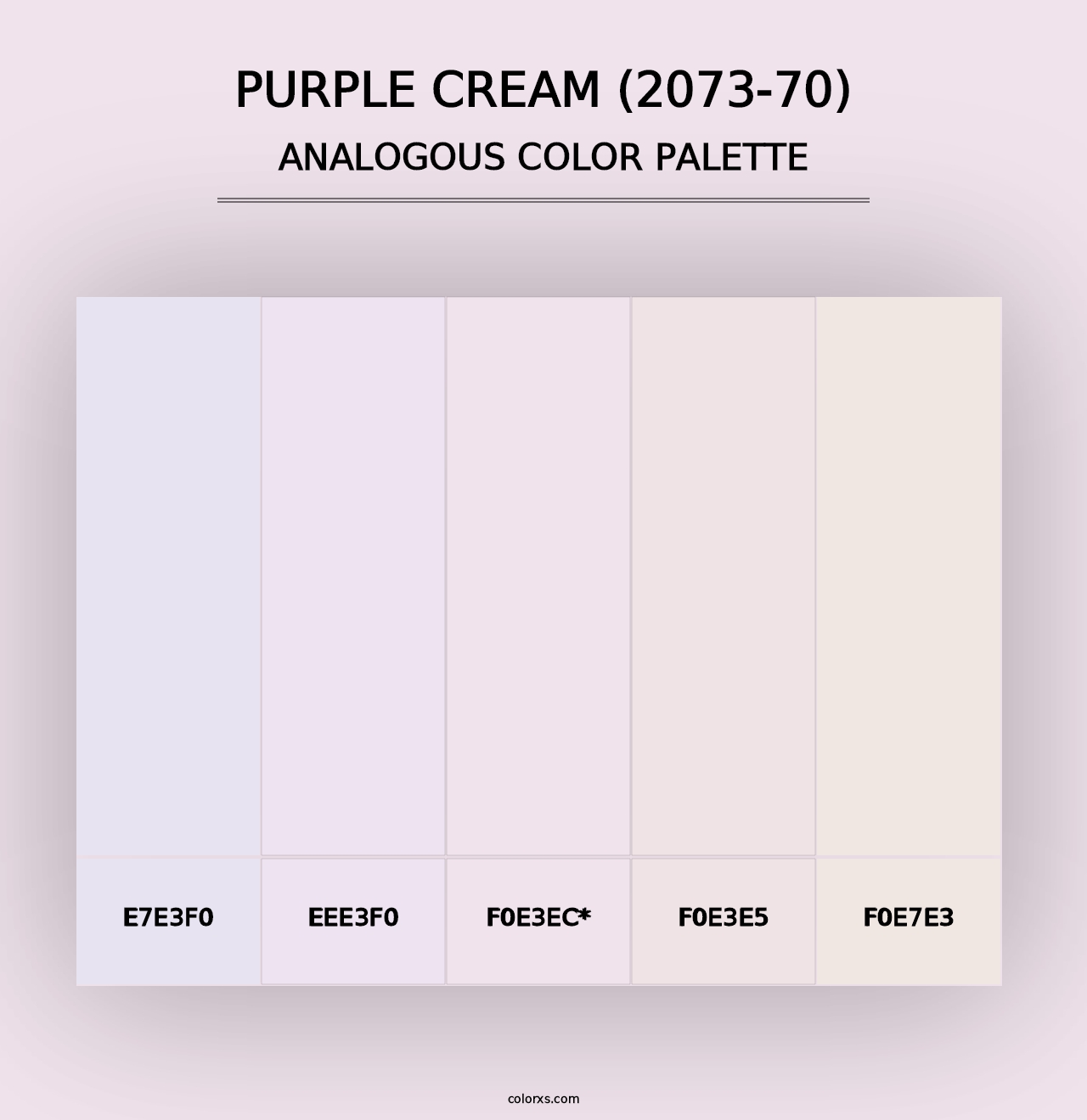 Purple Cream (2073-70) - Analogous Color Palette