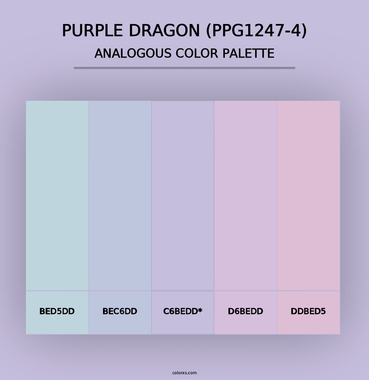 Purple Dragon (PPG1247-4) - Analogous Color Palette