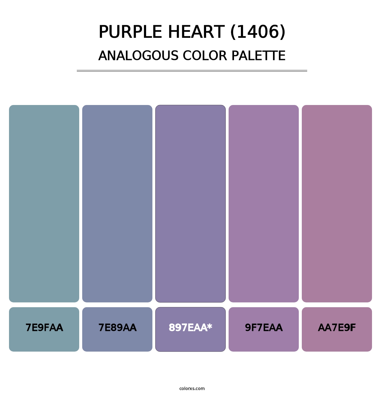 Purple Heart (1406) - Analogous Color Palette