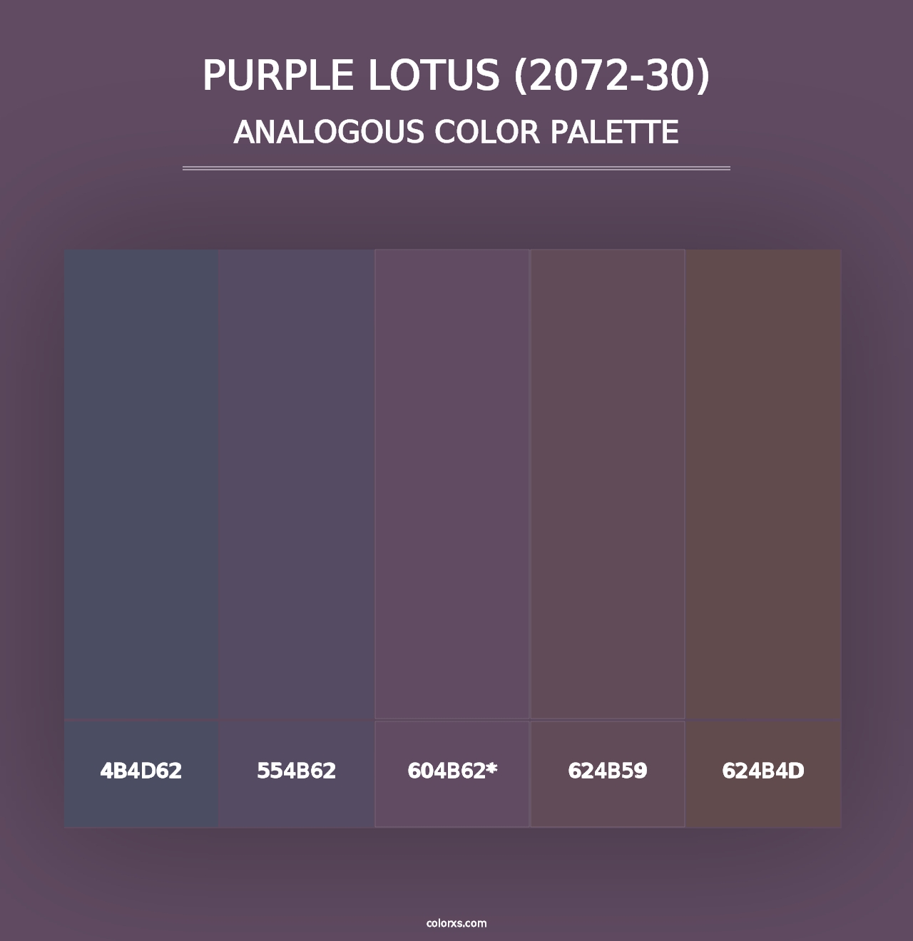 Purple Lotus (2072-30) - Analogous Color Palette