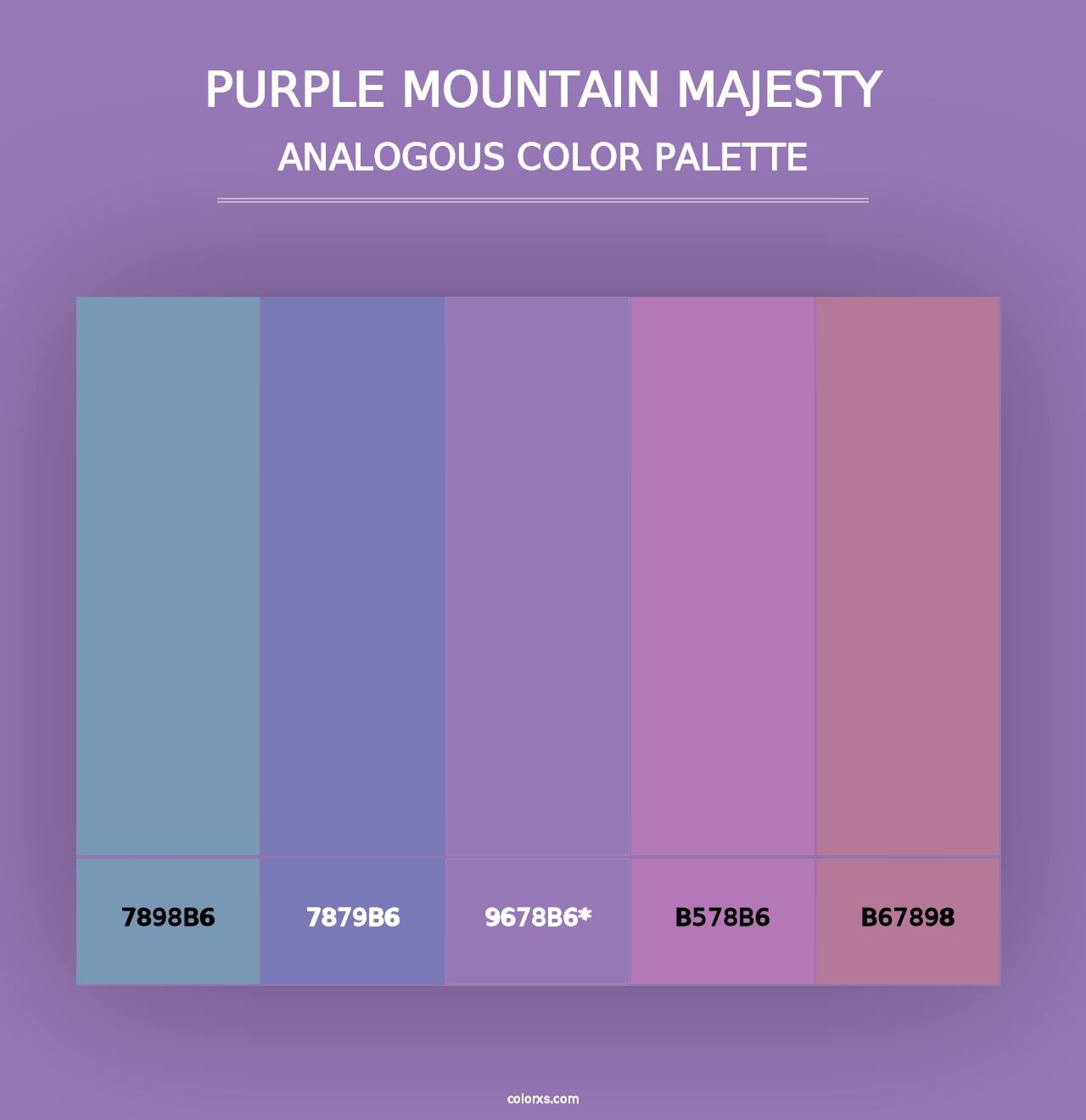 Purple Mountain majesty - Analogous Color Palette