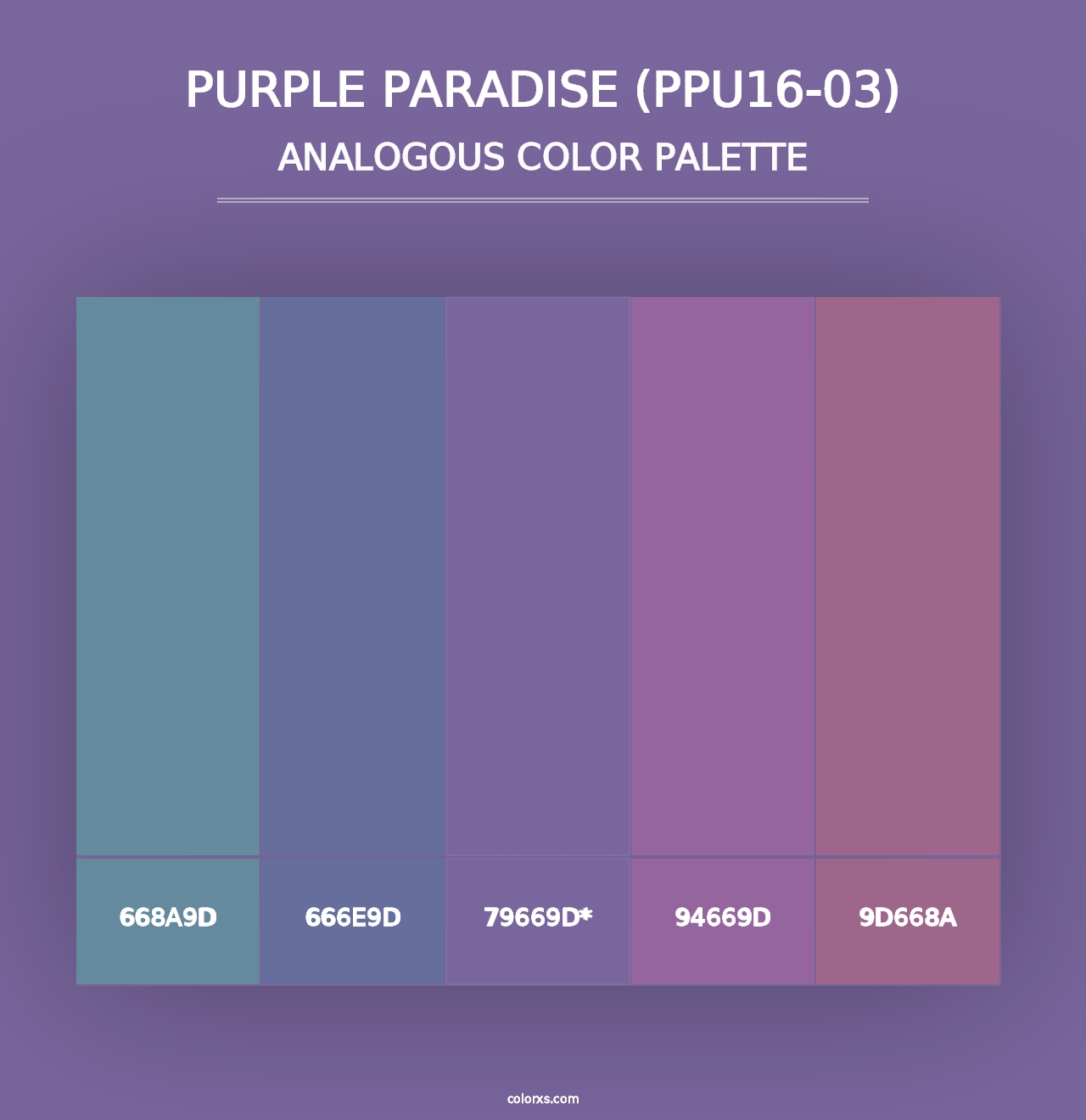 Purple Paradise (PPU16-03) - Analogous Color Palette