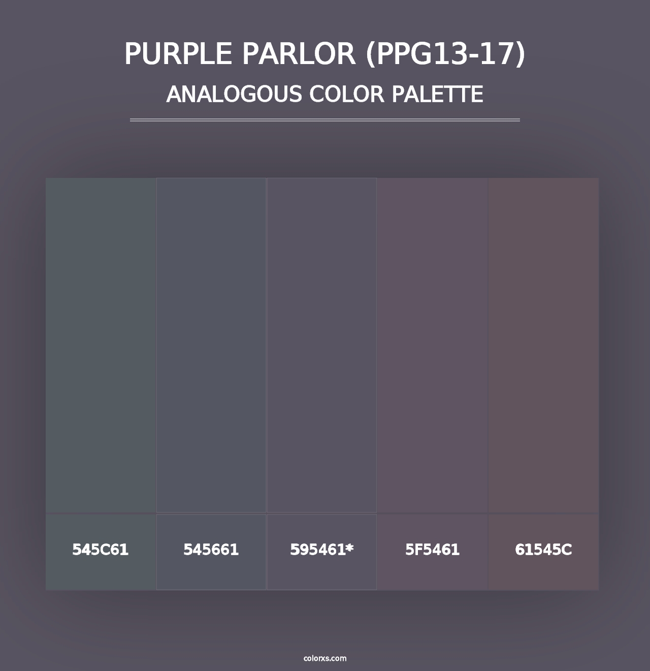 Purple Parlor (PPG13-17) - Analogous Color Palette