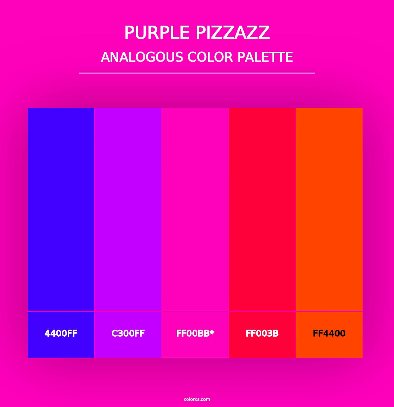 Purple Pizzazz - Analogous Color Palette