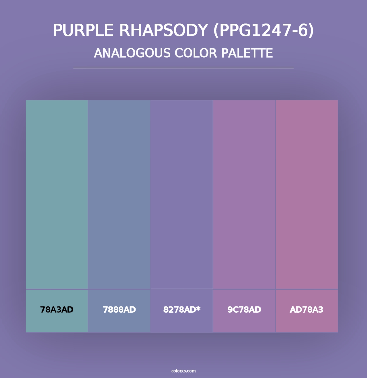 Purple Rhapsody (PPG1247-6) - Analogous Color Palette