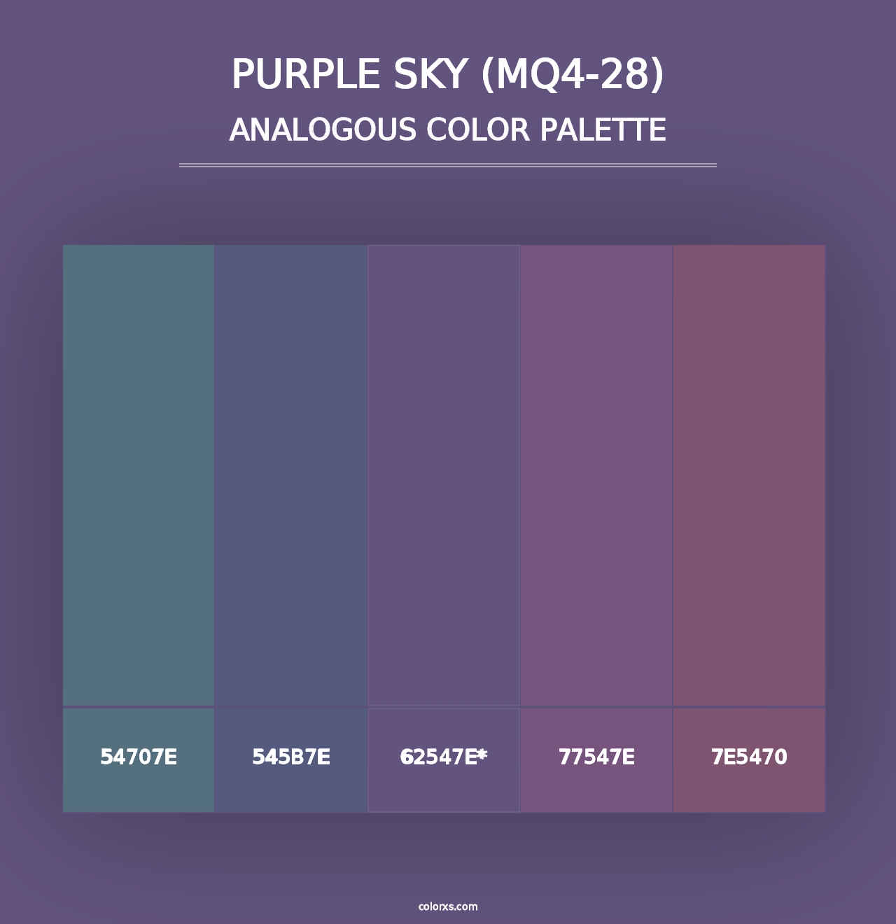 Purple Sky (MQ4-28) - Analogous Color Palette