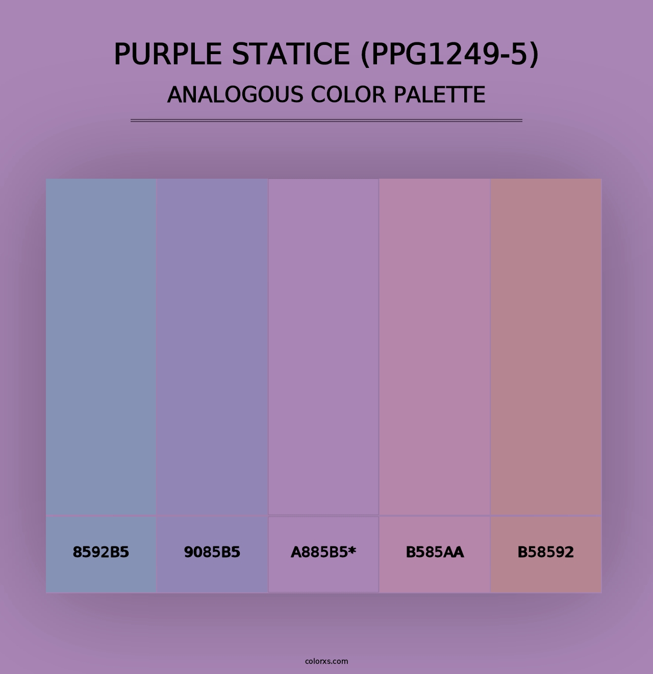 Purple Statice (PPG1249-5) - Analogous Color Palette