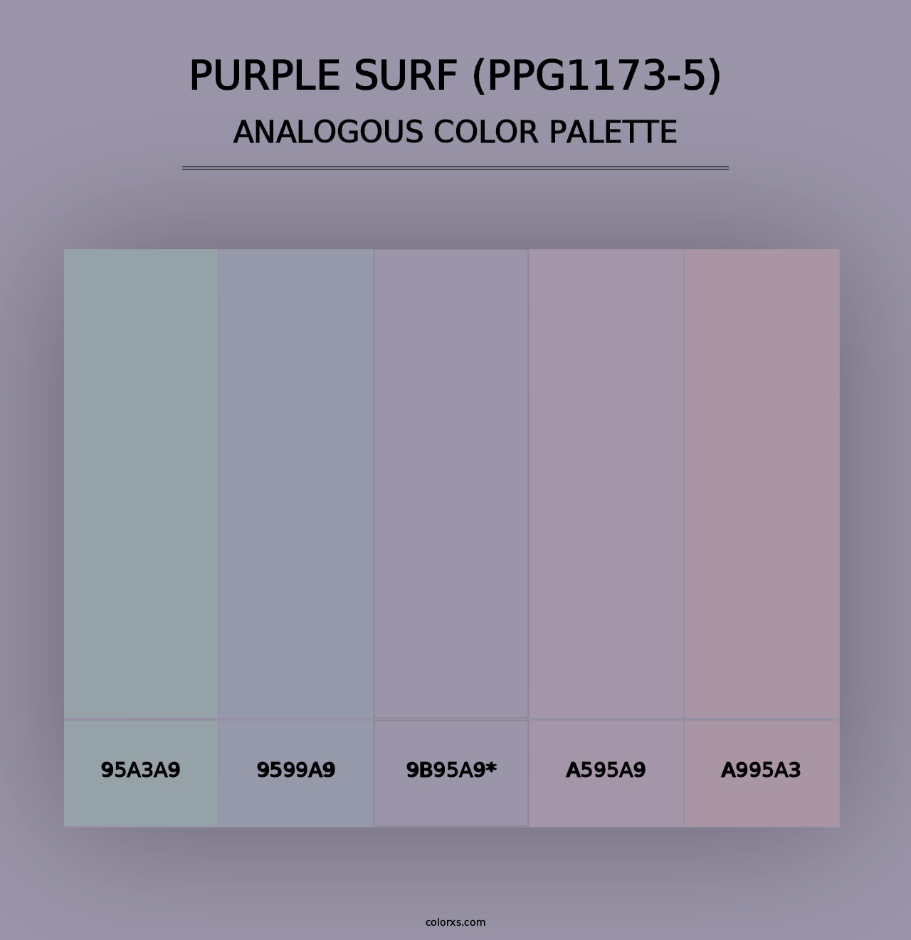 Purple Surf (PPG1173-5) - Analogous Color Palette