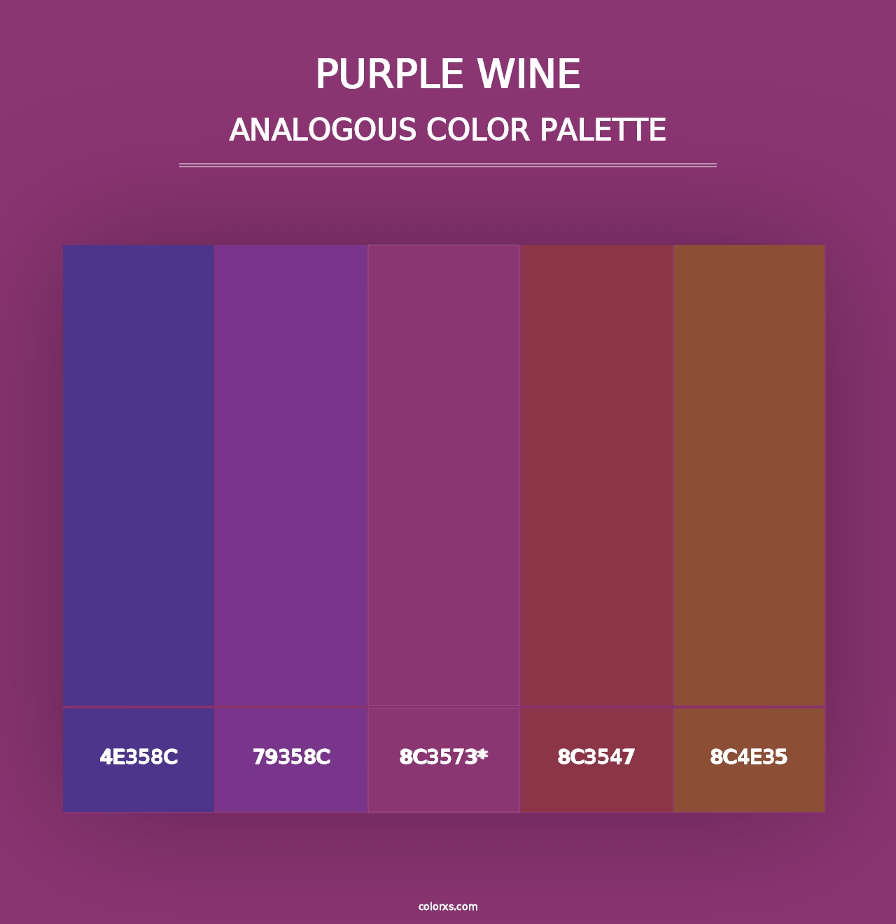 Purple Wine - Analogous Color Palette