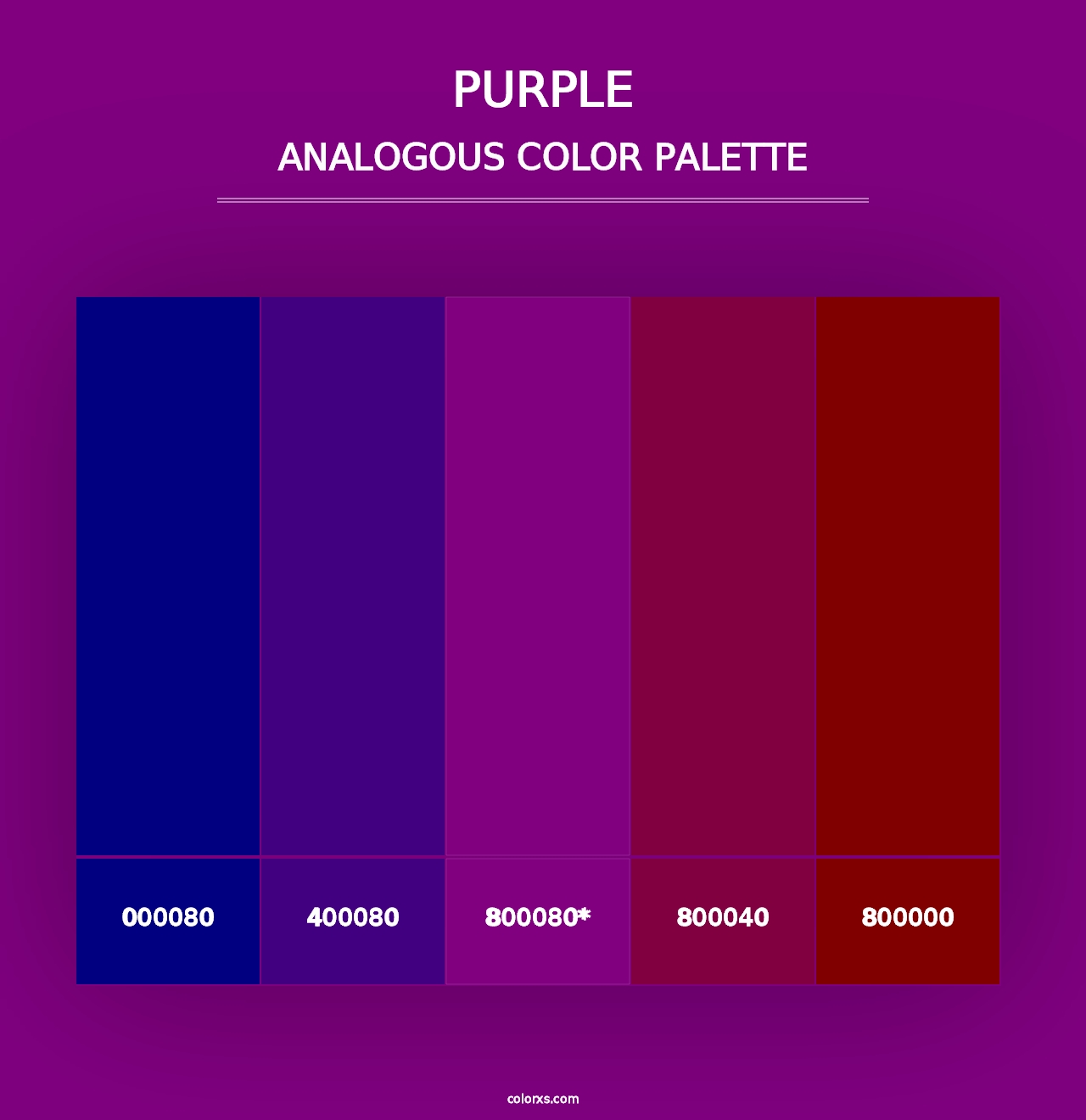 Purple - Analogous Color Palette