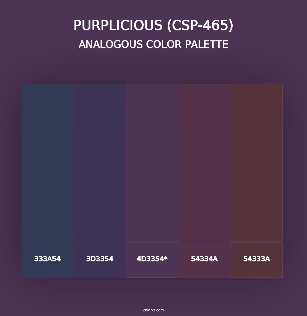 Purplicious (CSP-465) - Analogous Color Palette