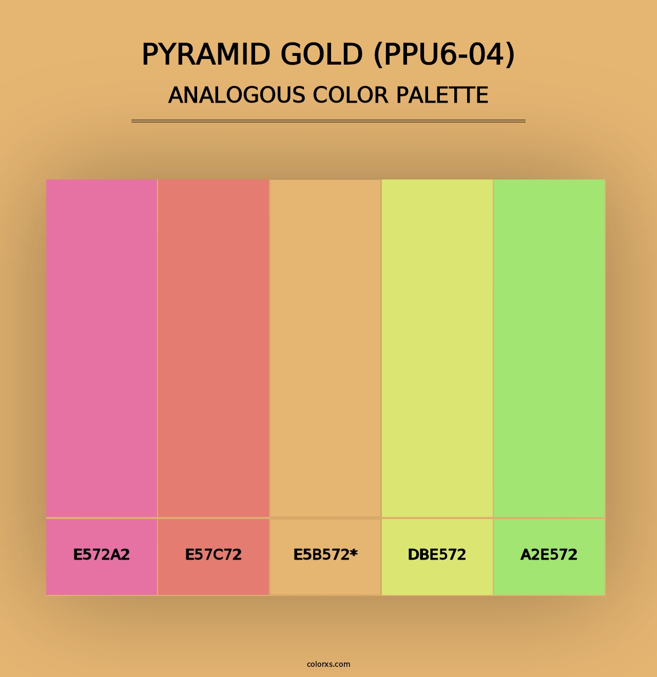 Pyramid Gold (PPU6-04) - Analogous Color Palette