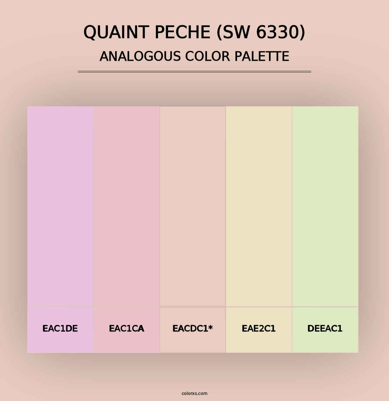 Quaint Peche (SW 6330) - Analogous Color Palette