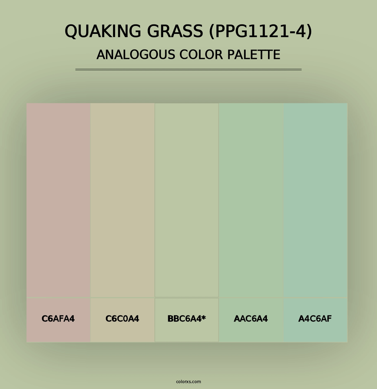 Quaking Grass (PPG1121-4) - Analogous Color Palette