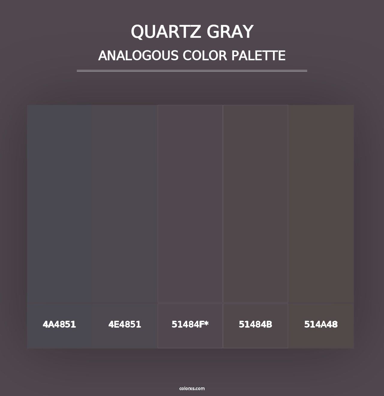 Quartz Gray - Analogous Color Palette