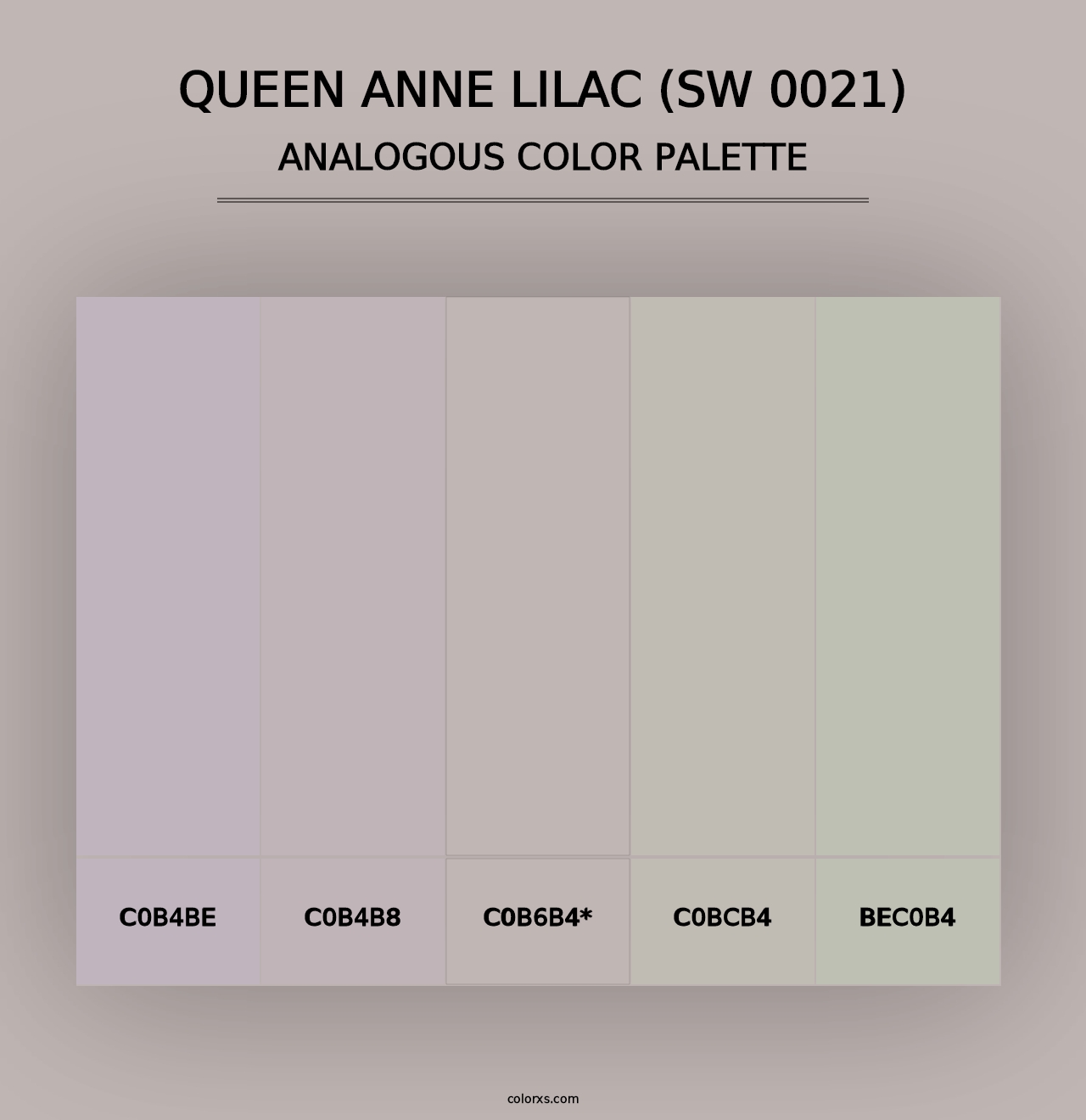 Queen Anne Lilac (SW 0021) - Analogous Color Palette