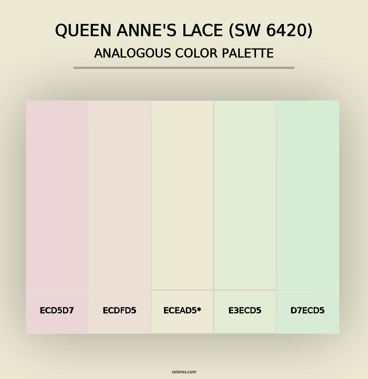 Queen Anne's Lace (SW 6420) - Analogous Color Palette