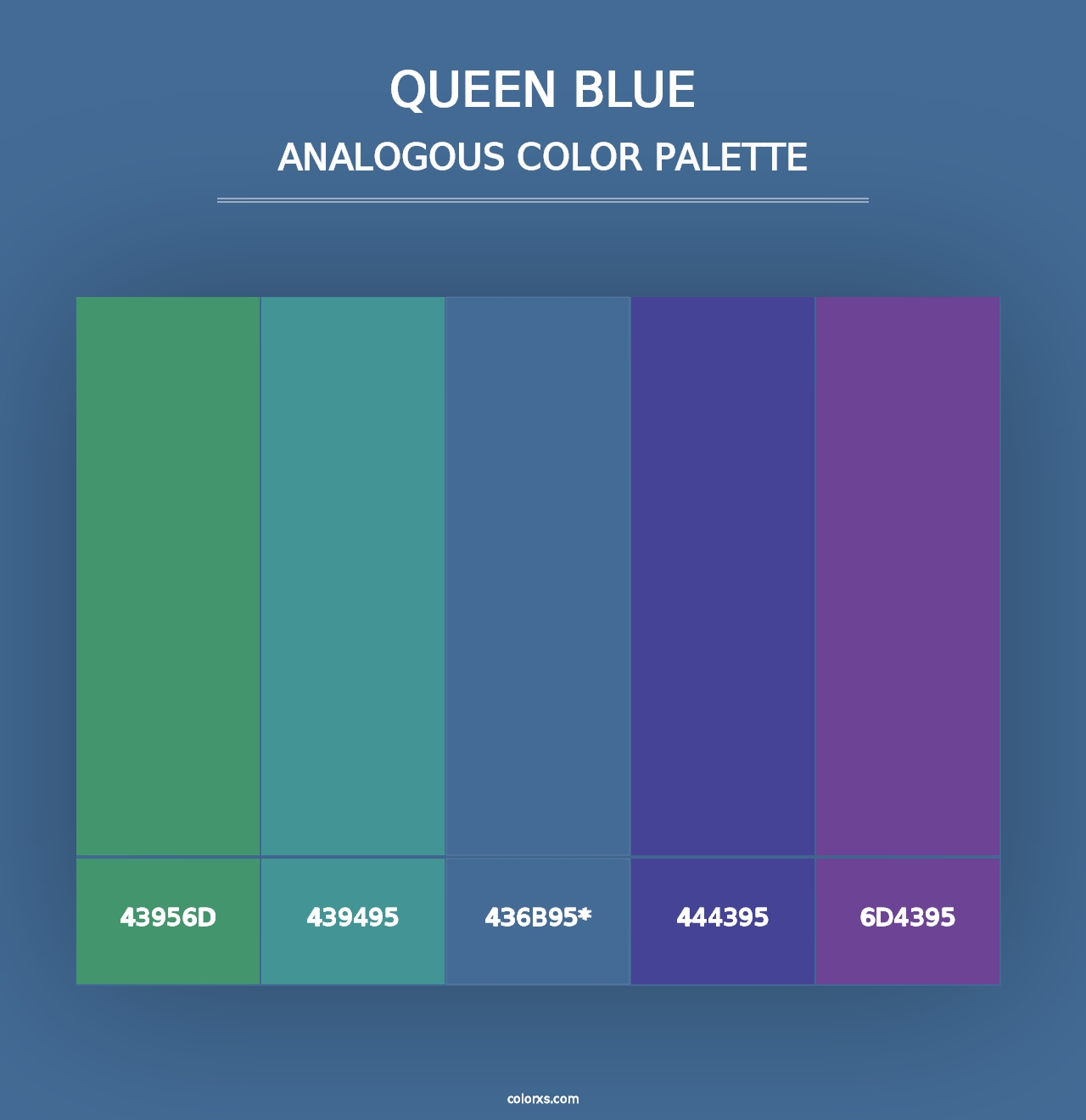 Queen Blue - Analogous Color Palette