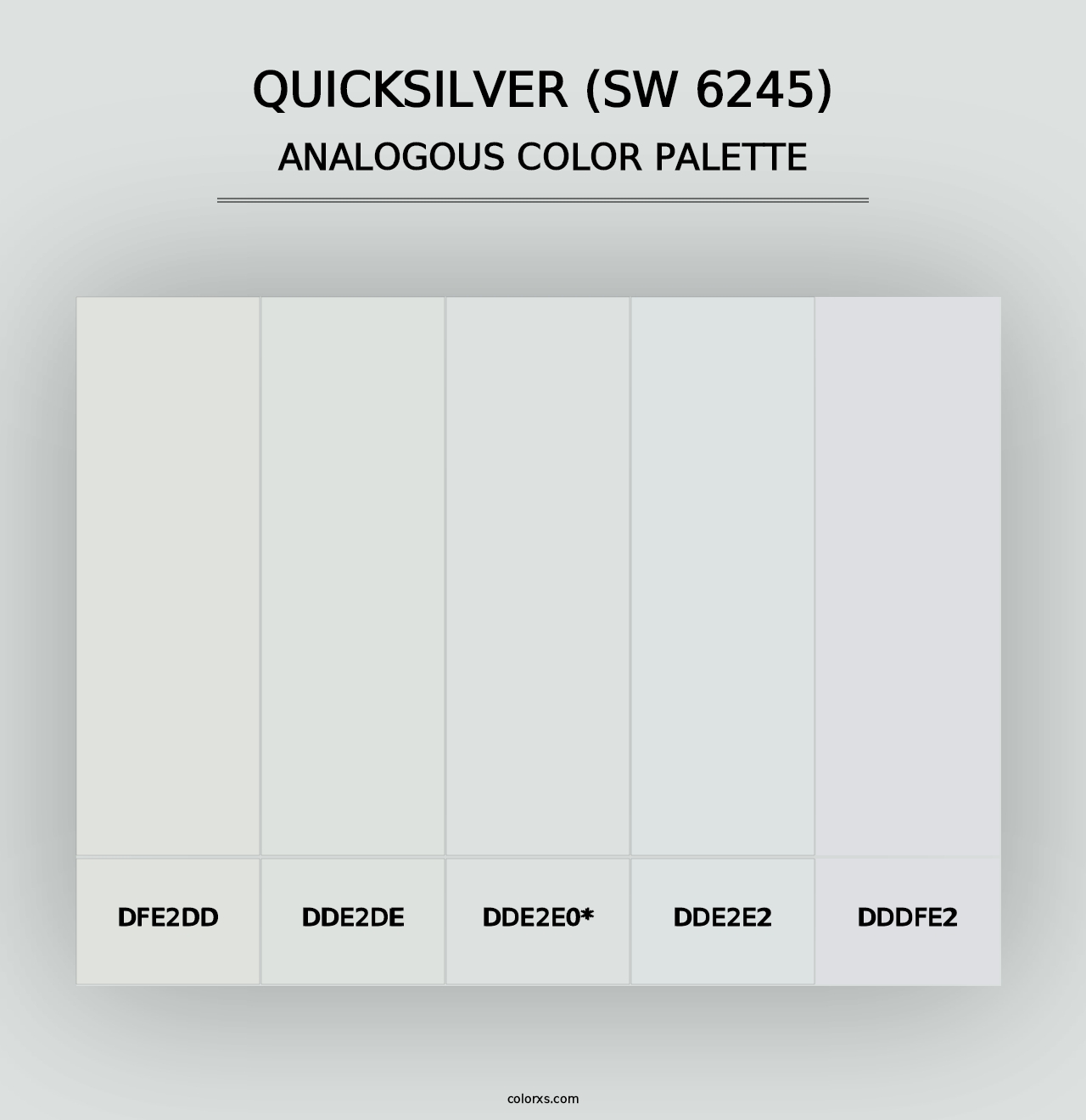 Quicksilver (SW 6245) - Analogous Color Palette