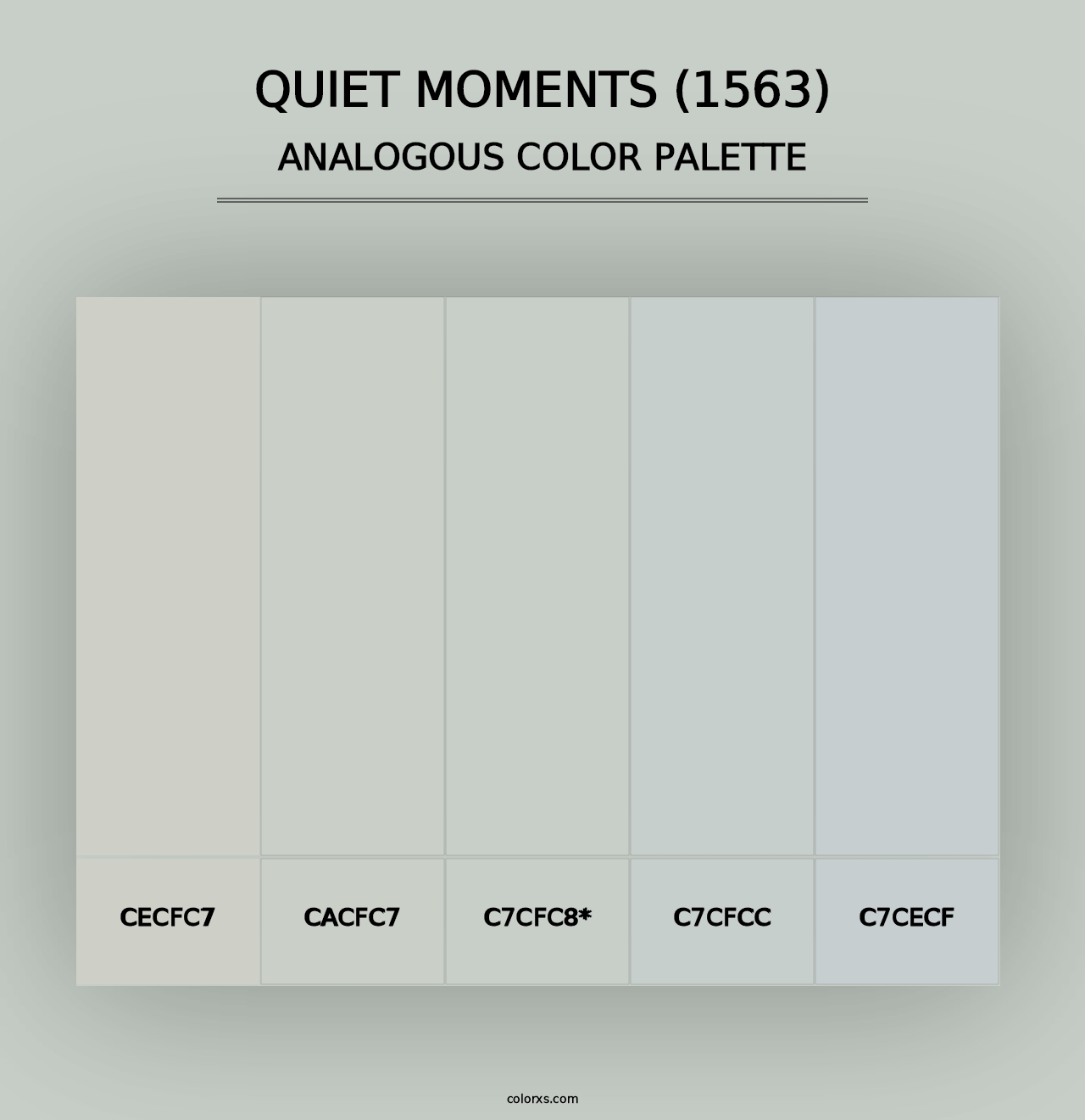 Quiet Moments (1563) - Analogous Color Palette