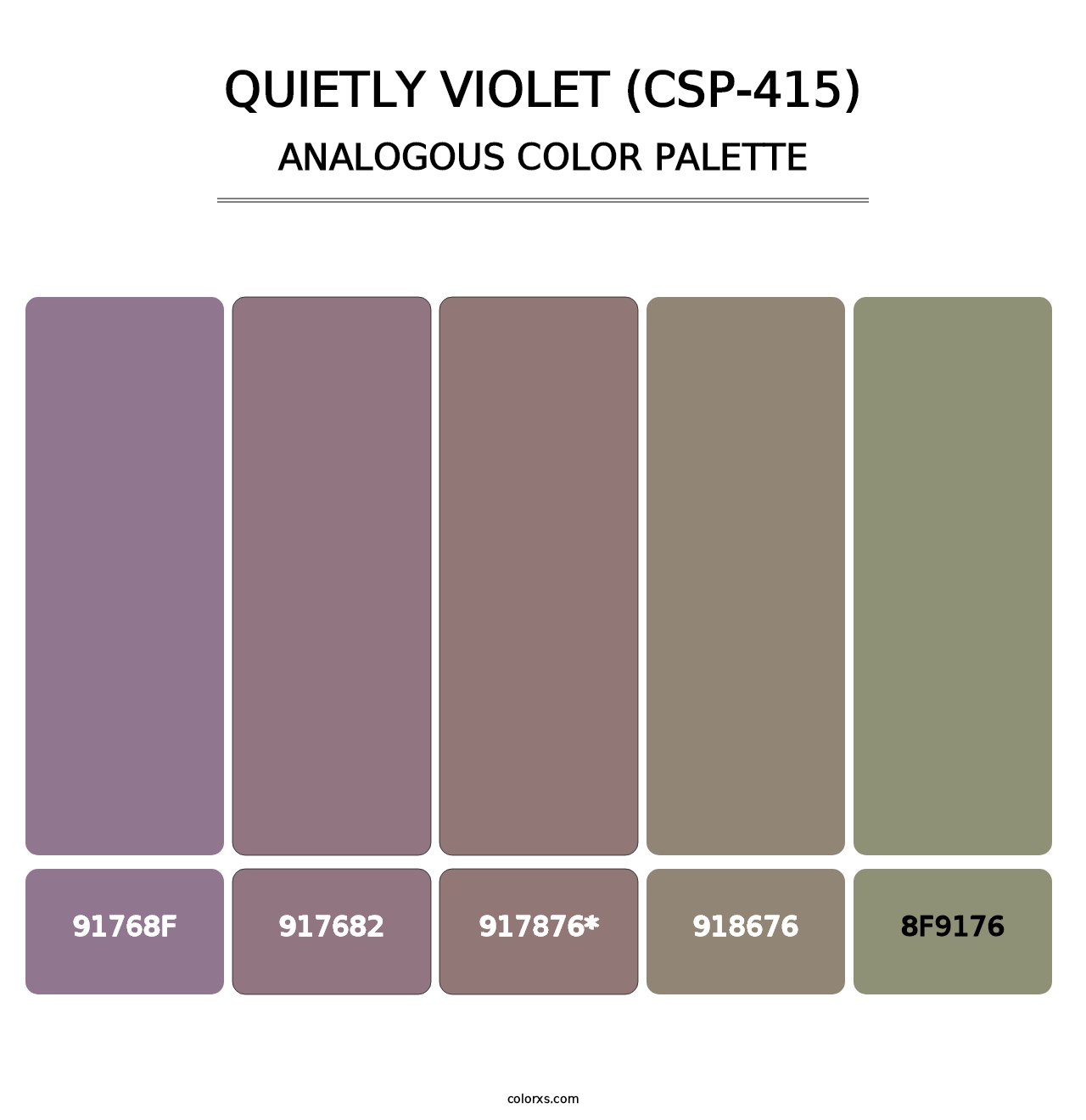 Quietly Violet (CSP-415) - Analogous Color Palette