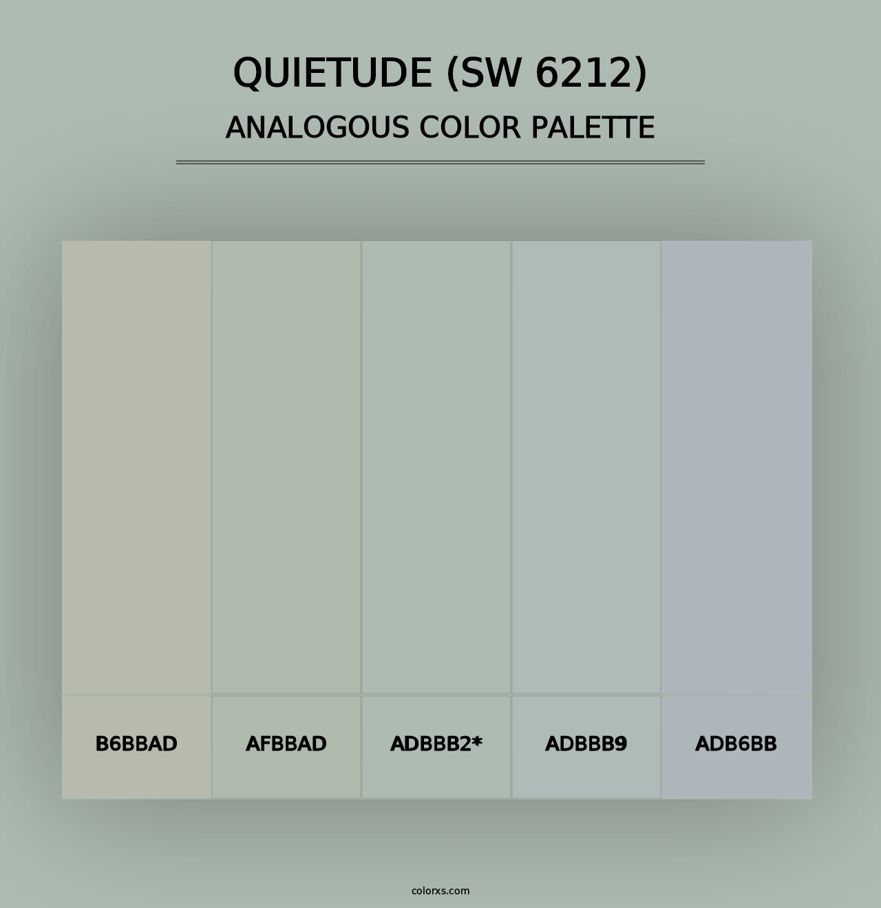 Quietude (SW 6212) - Analogous Color Palette