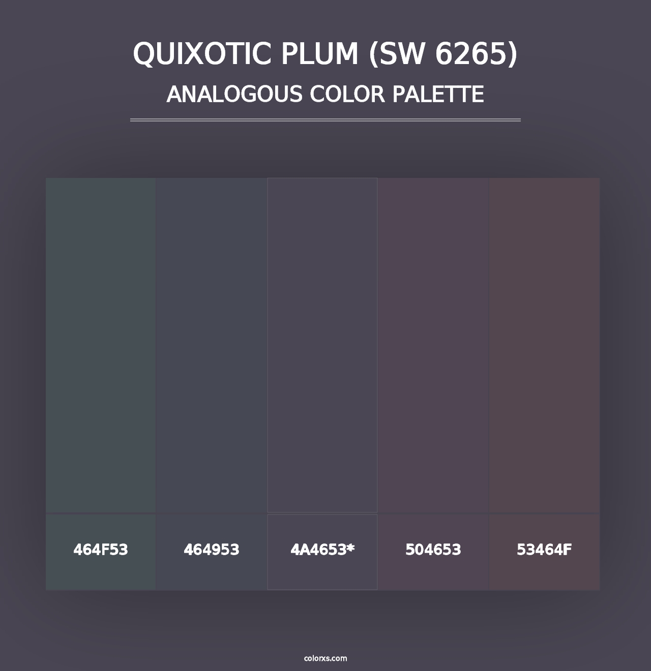 Quixotic Plum (SW 6265) - Analogous Color Palette