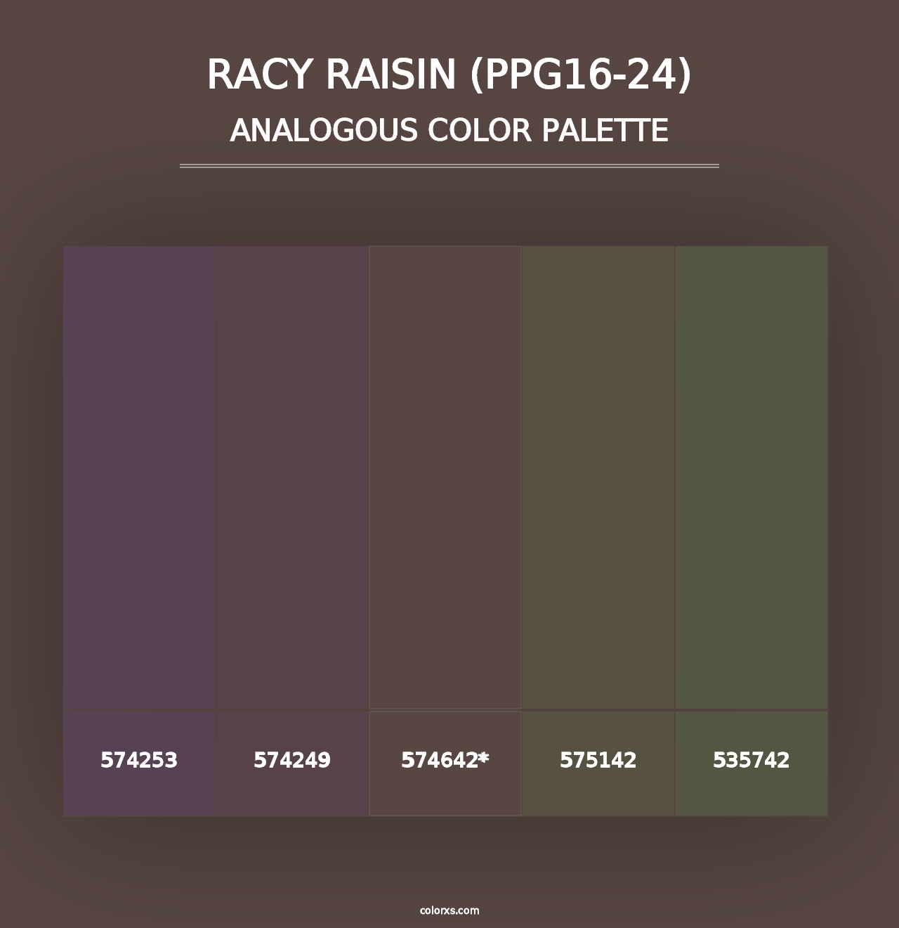 Racy Raisin (PPG16-24) - Analogous Color Palette