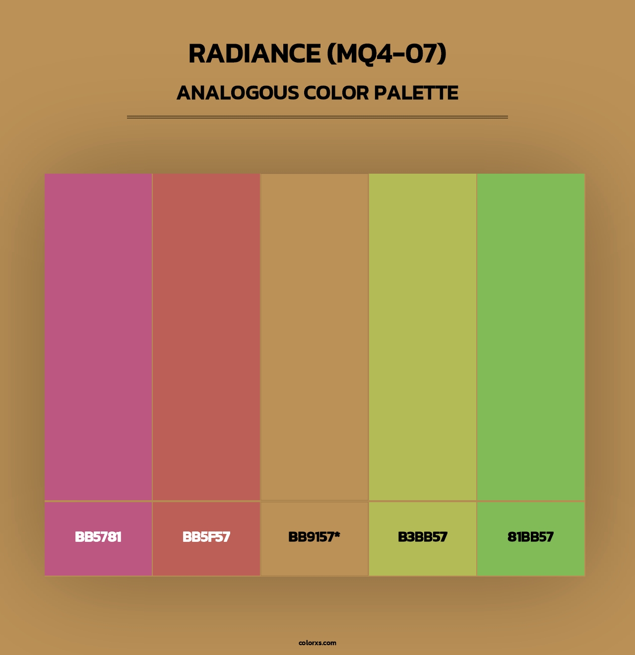 Radiance (MQ4-07) - Analogous Color Palette