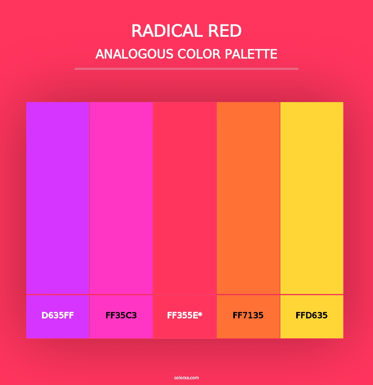 Radical Red - Analogous Color Palette