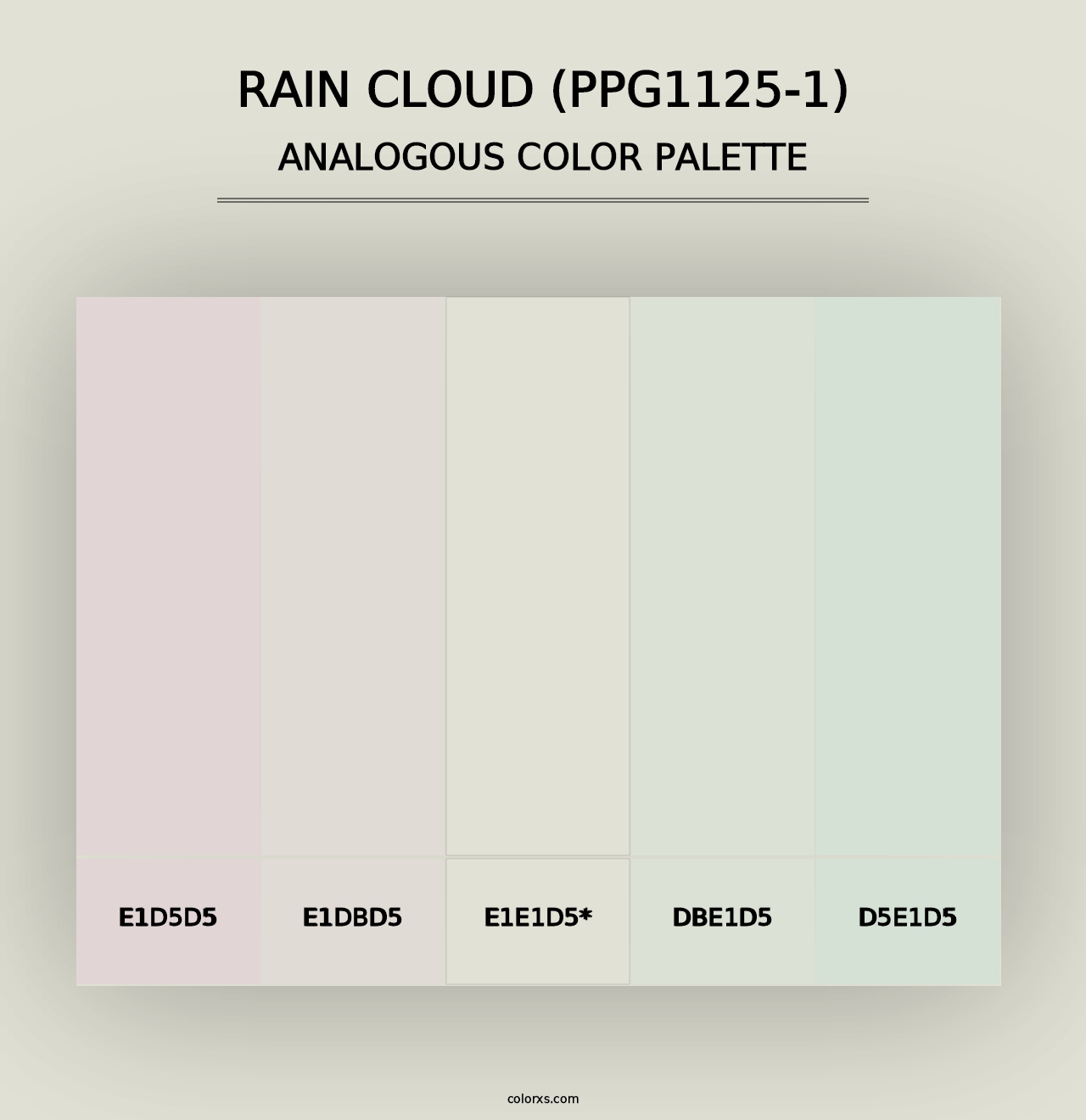 Rain Cloud (PPG1125-1) - Analogous Color Palette