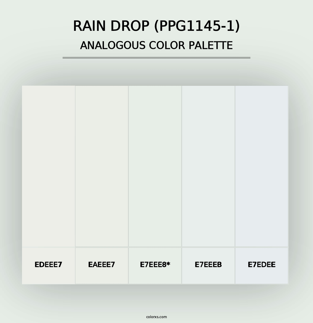 Rain Drop (PPG1145-1) - Analogous Color Palette