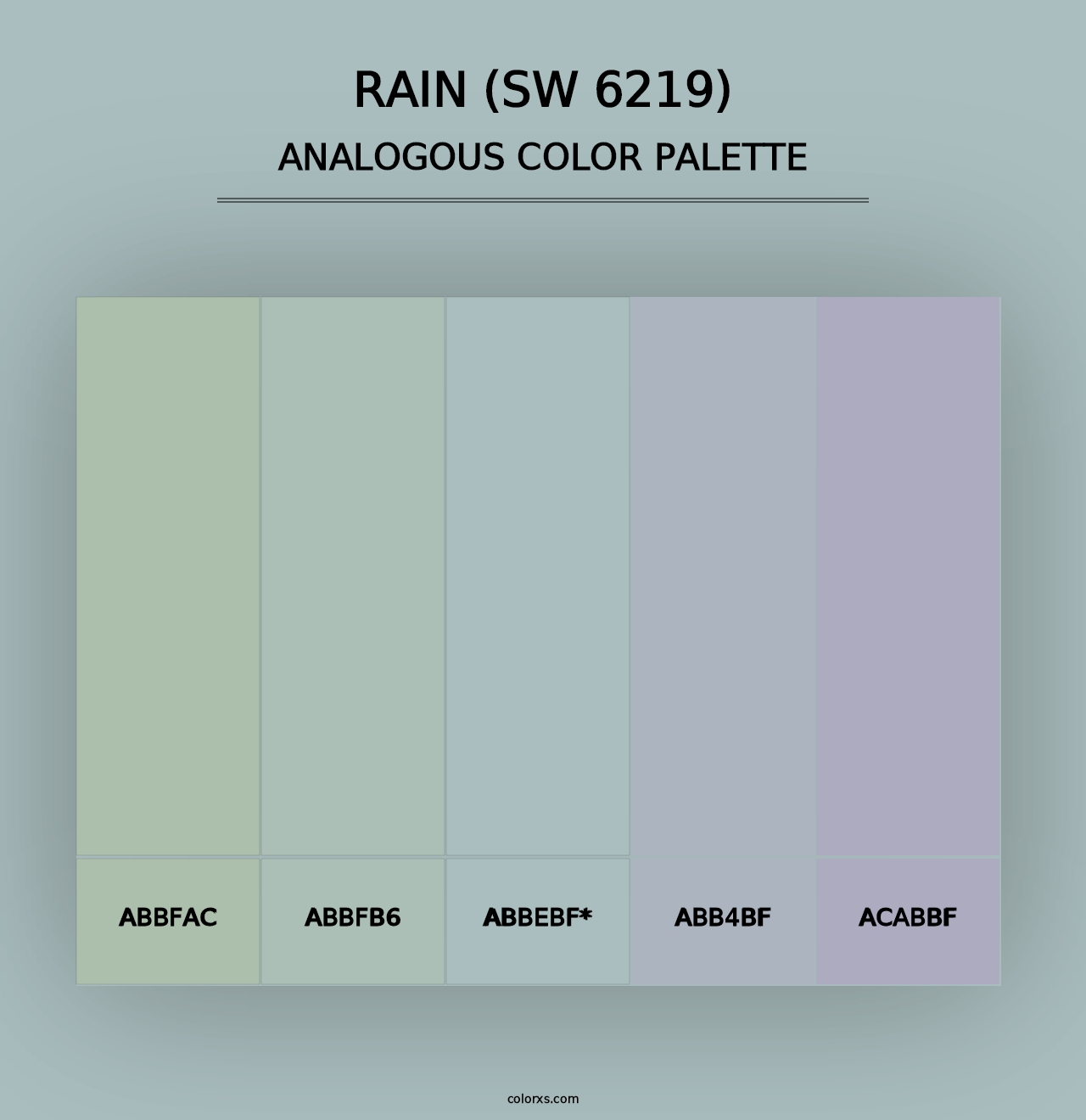 Rain (SW 6219) - Analogous Color Palette