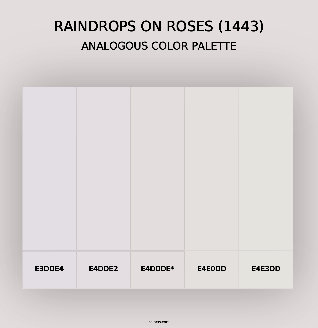 Raindrops on Roses (1443) - Analogous Color Palette