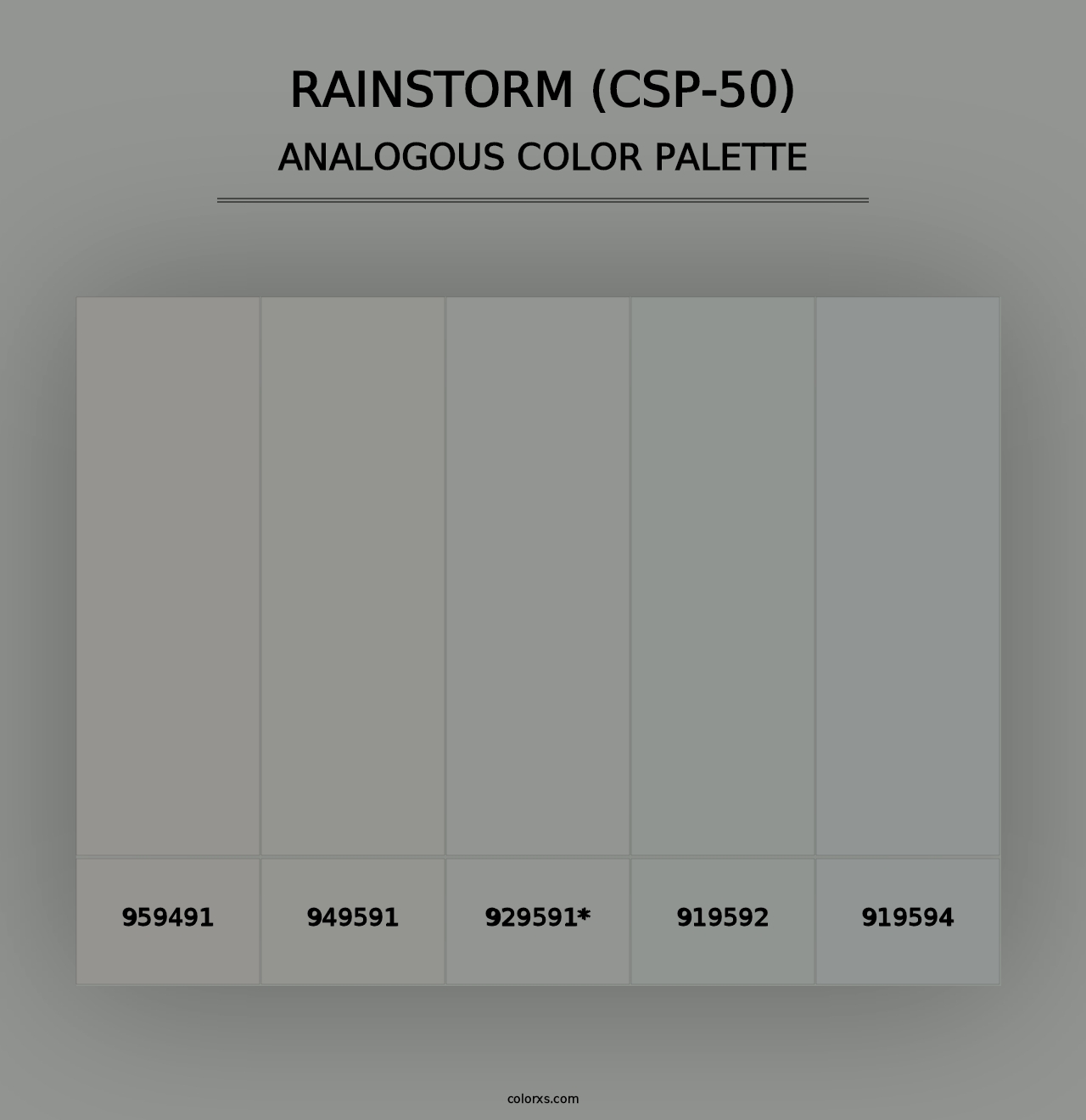 Rainstorm (CSP-50) - Analogous Color Palette