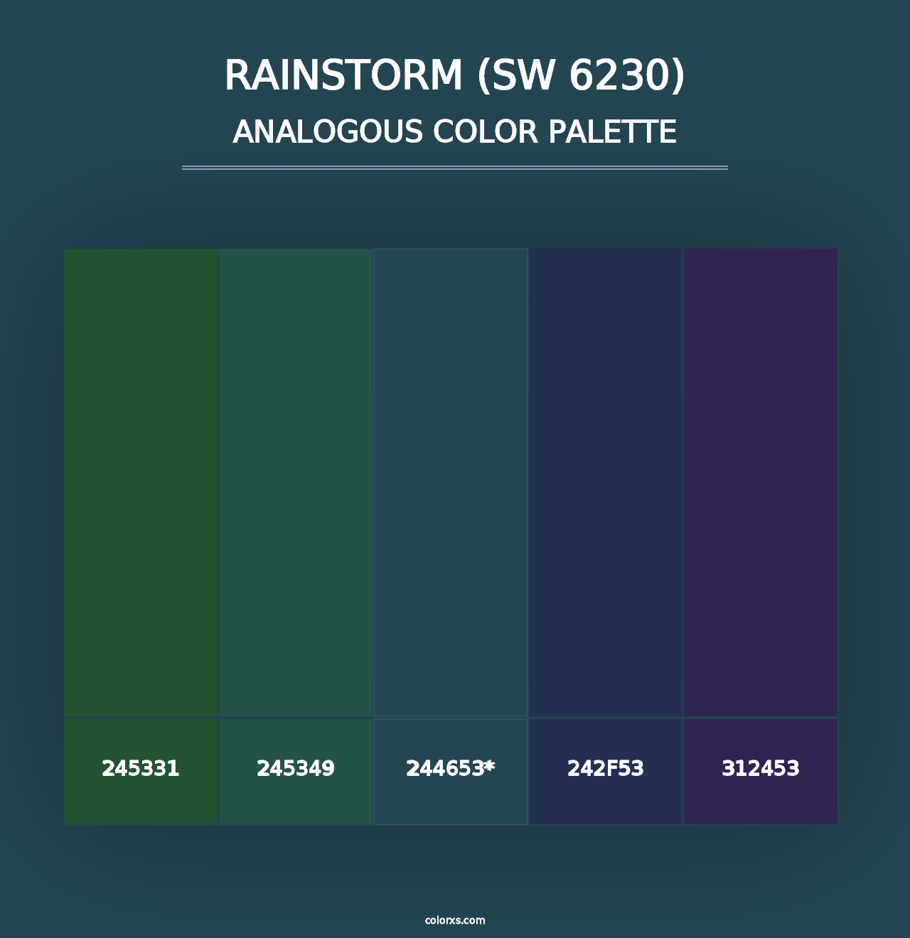 Rainstorm (SW 6230) - Analogous Color Palette