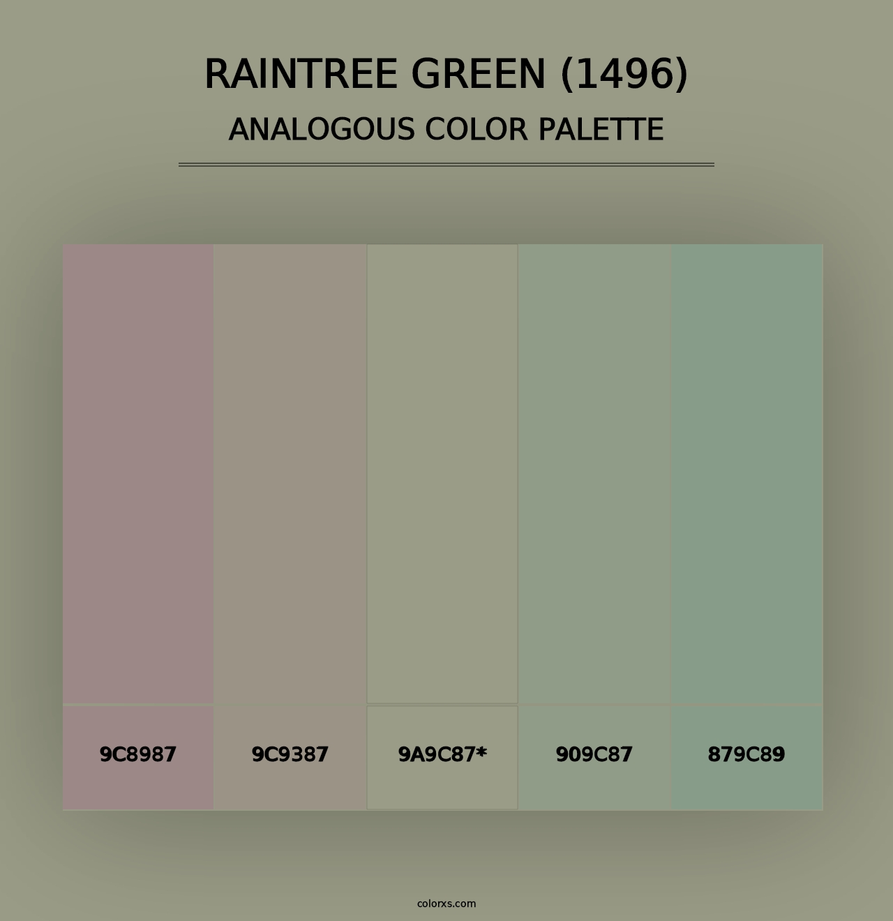 Raintree Green (1496) - Analogous Color Palette