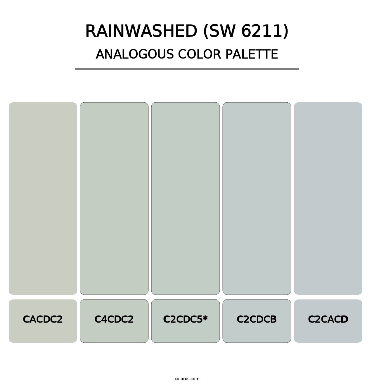 Rainwashed (SW 6211) - Analogous Color Palette