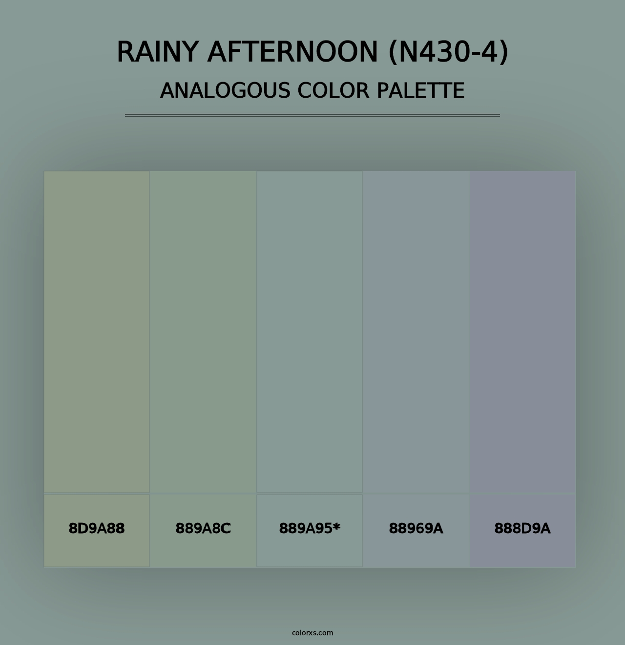 Rainy Afternoon (N430-4) - Analogous Color Palette