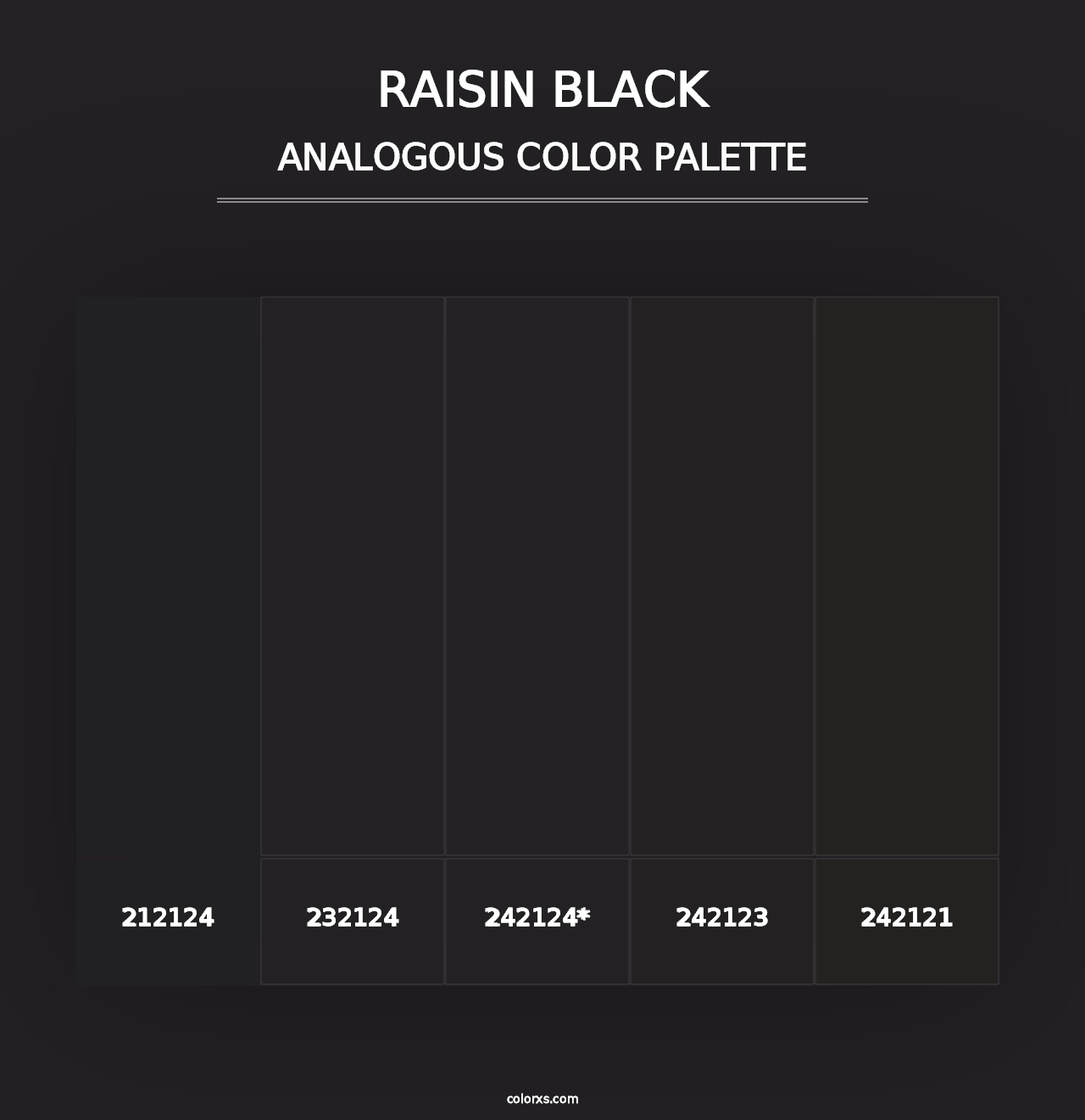 Raisin Black - Analogous Color Palette