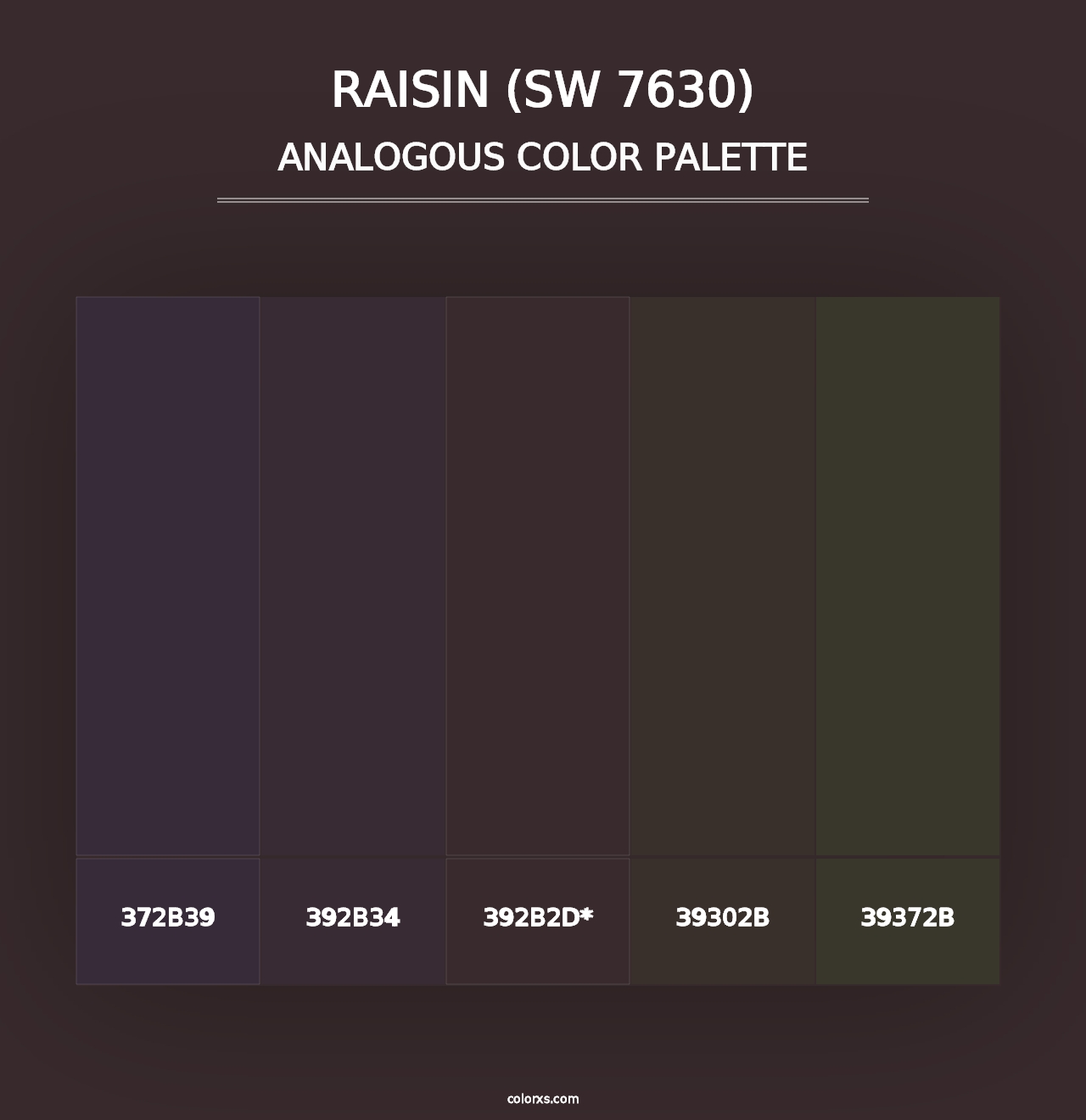 Raisin (SW 7630) - Analogous Color Palette