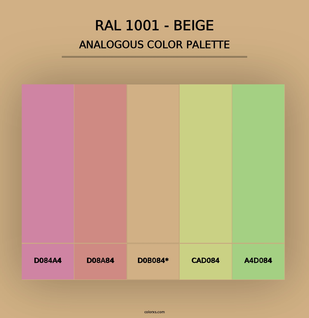 RAL 1001 - Beige - Analogous Color Palette