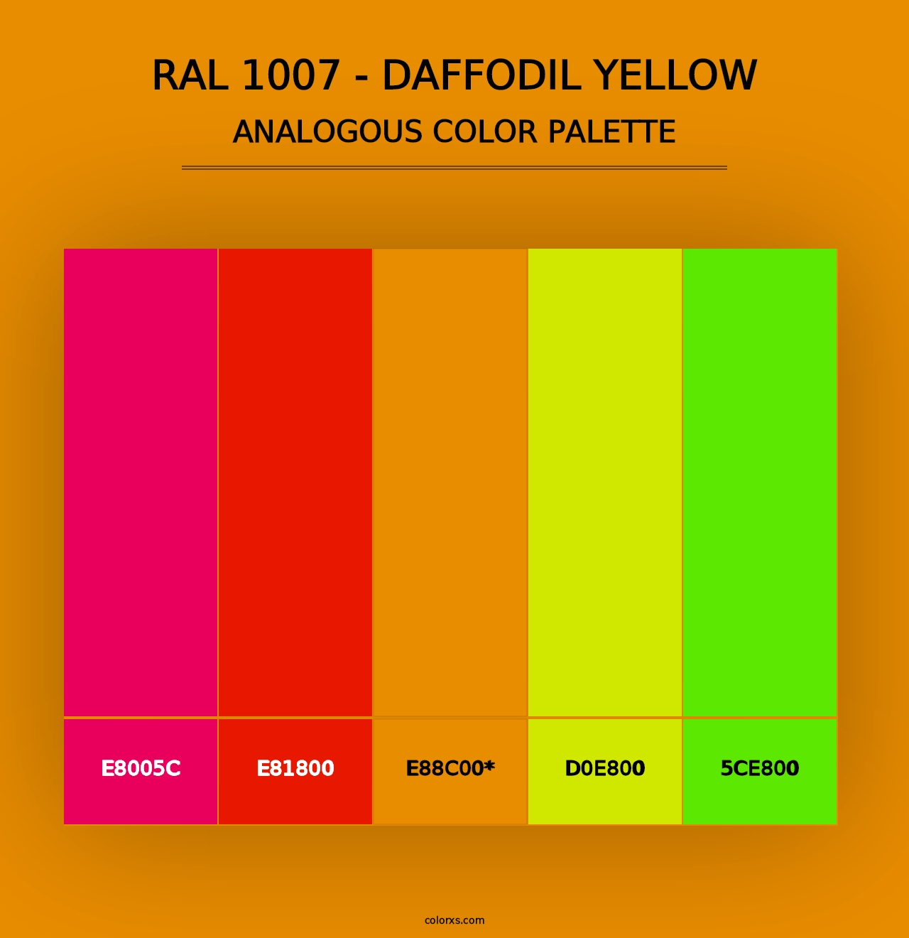 RAL 1007 - Daffodil Yellow - Analogous Color Palette