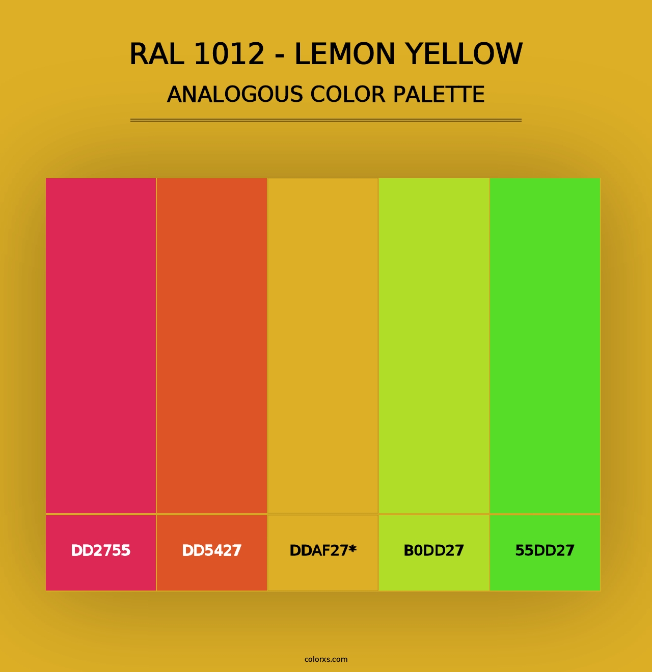 RAL 1012 - Lemon Yellow - Analogous Color Palette