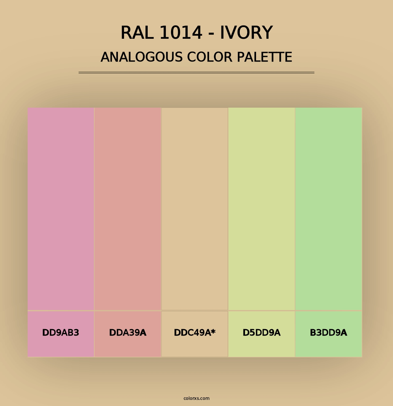 RAL 1014 - Ivory - Analogous Color Palette