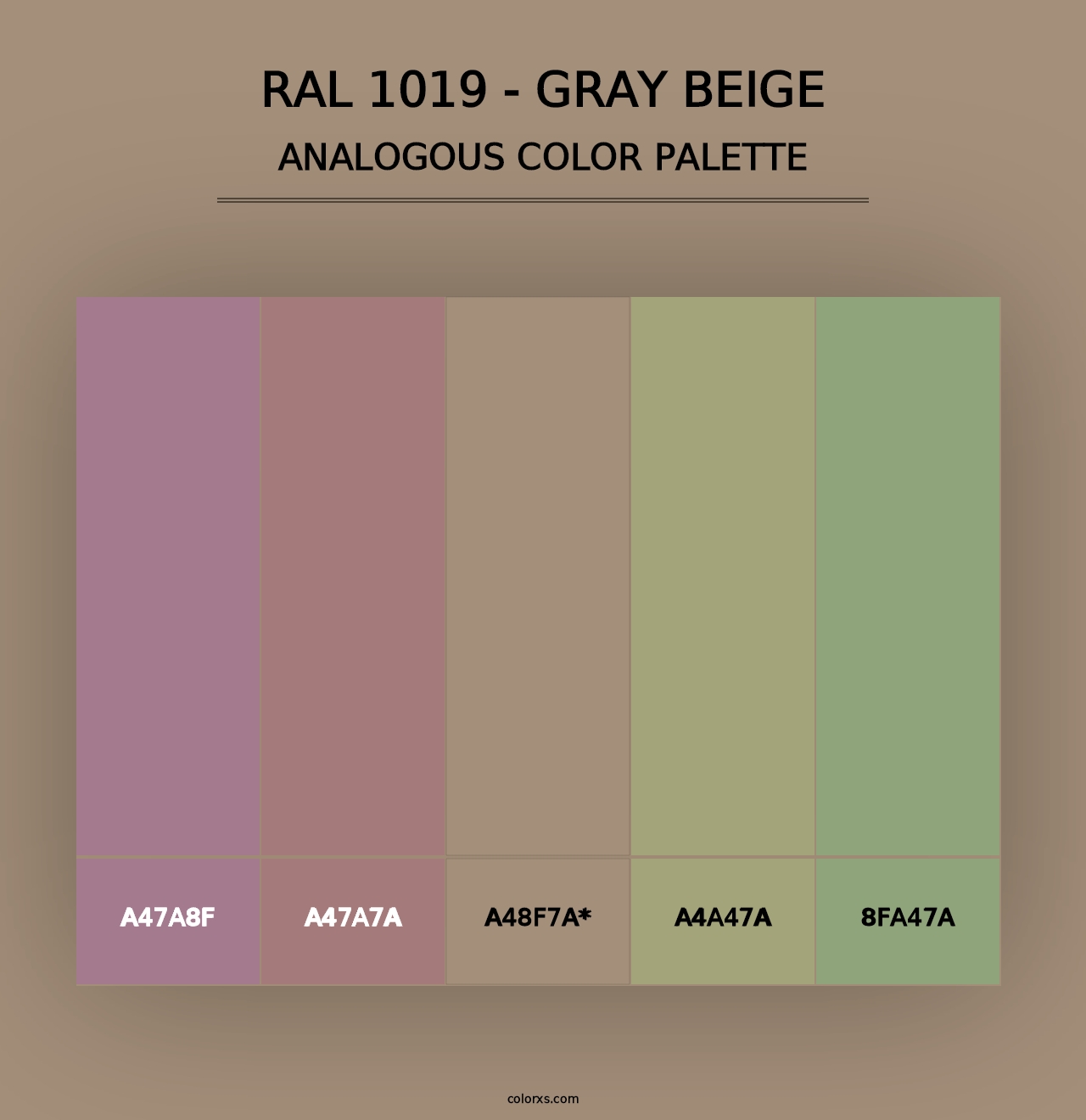 RAL 1019 - Gray Beige - Analogous Color Palette