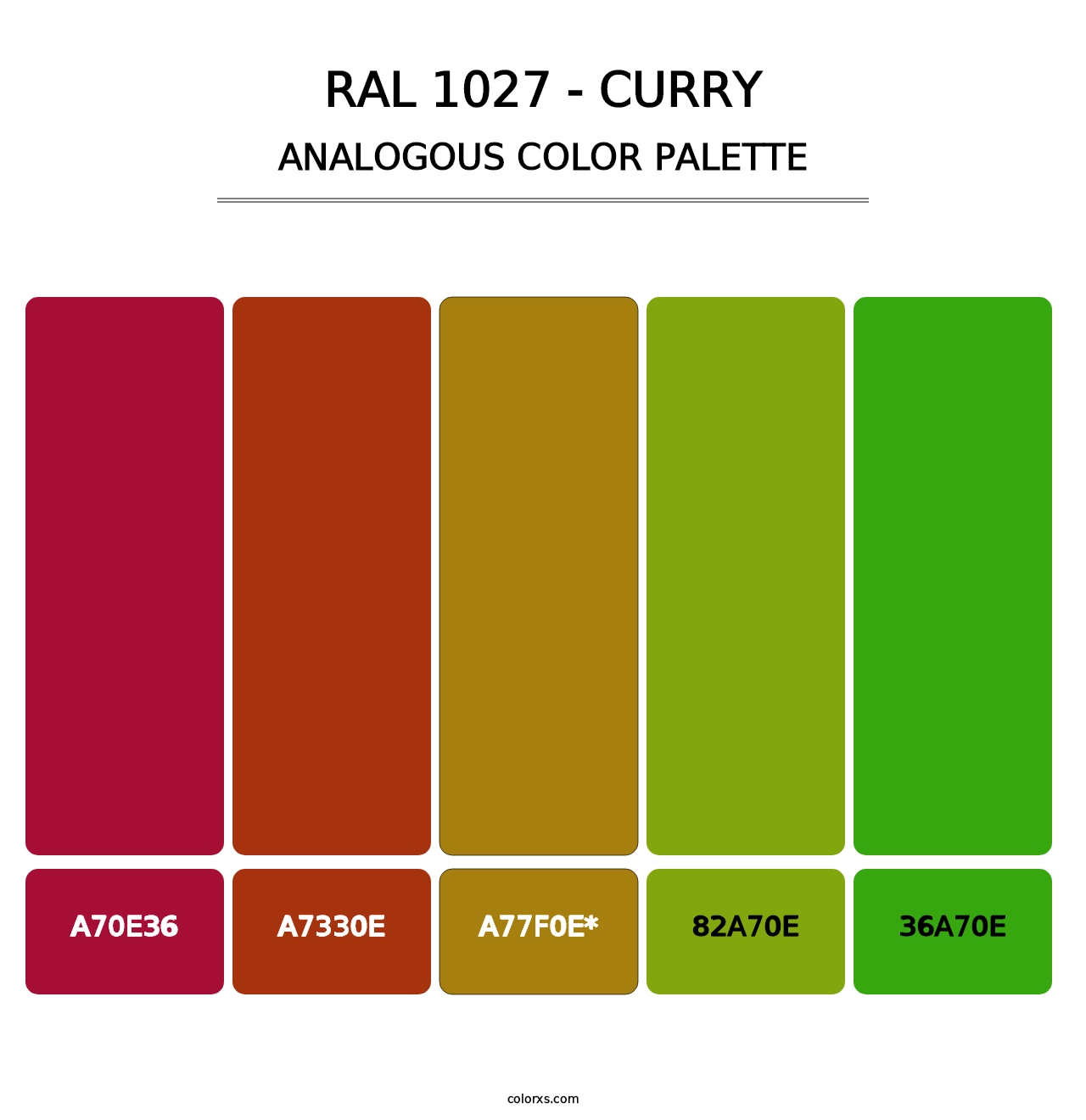 RAL 1027 - Curry - Analogous Color Palette